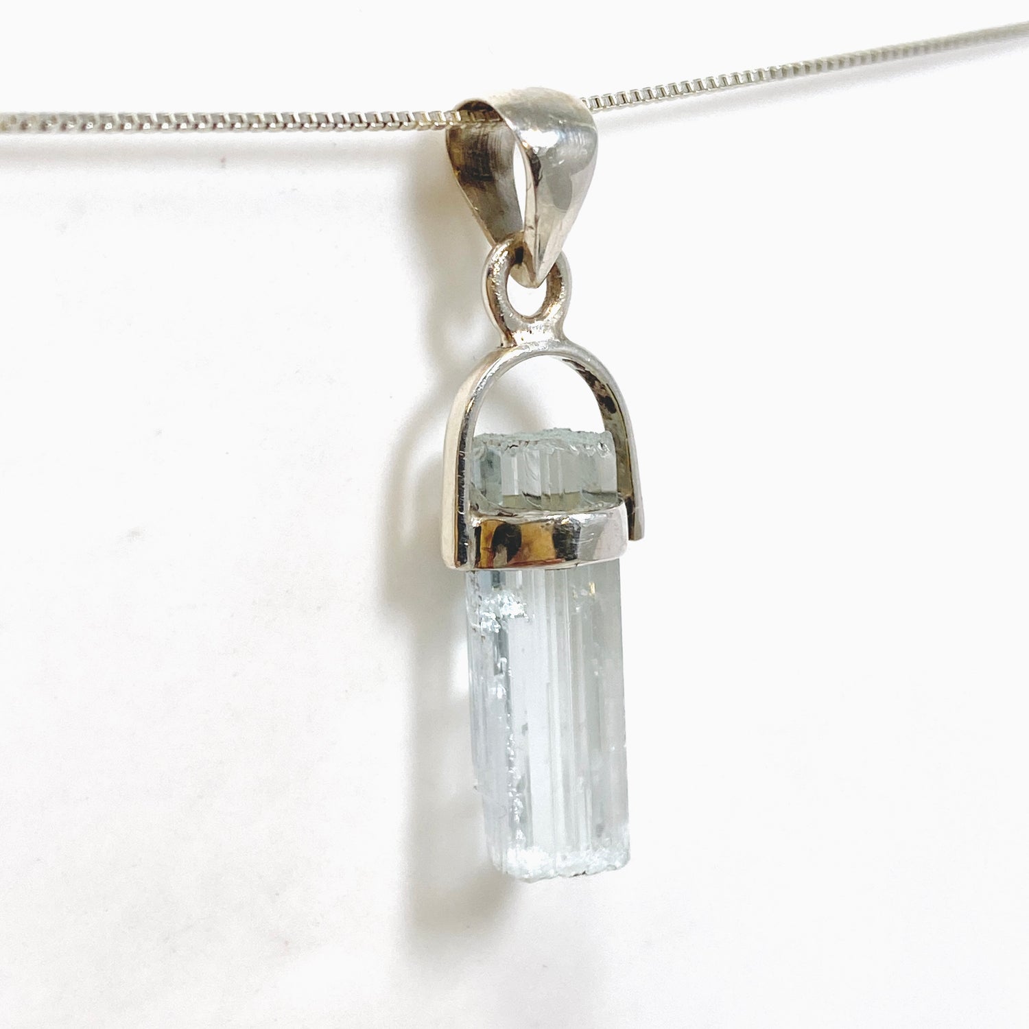 Aquamarine (Pakistan) Raw Crystal Pendant PPGJ1106