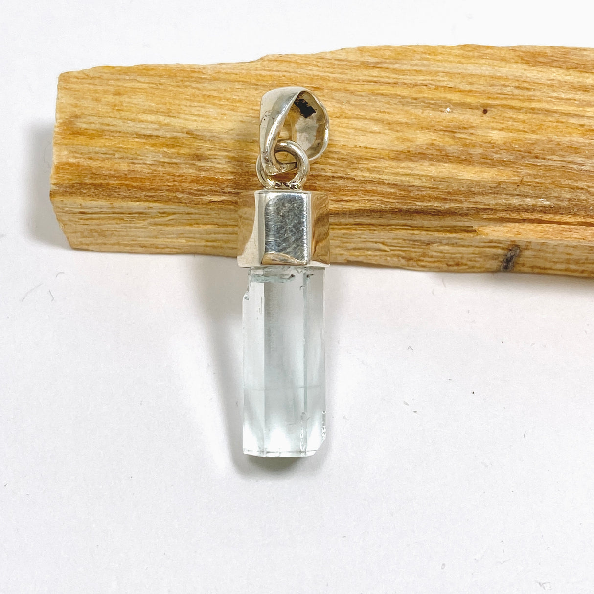 Aquamarine (Pakistan) Raw Crystal Pendant PPGJ1107
