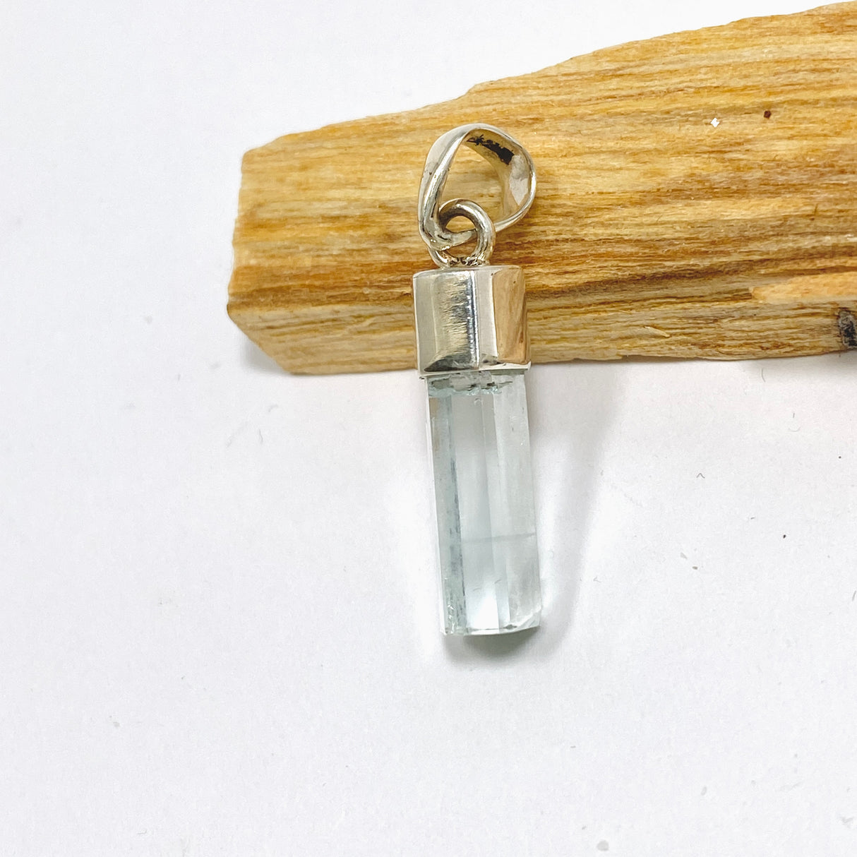 Aquamarine (Pakistan) Raw Crystal Pendant PPGJ1107