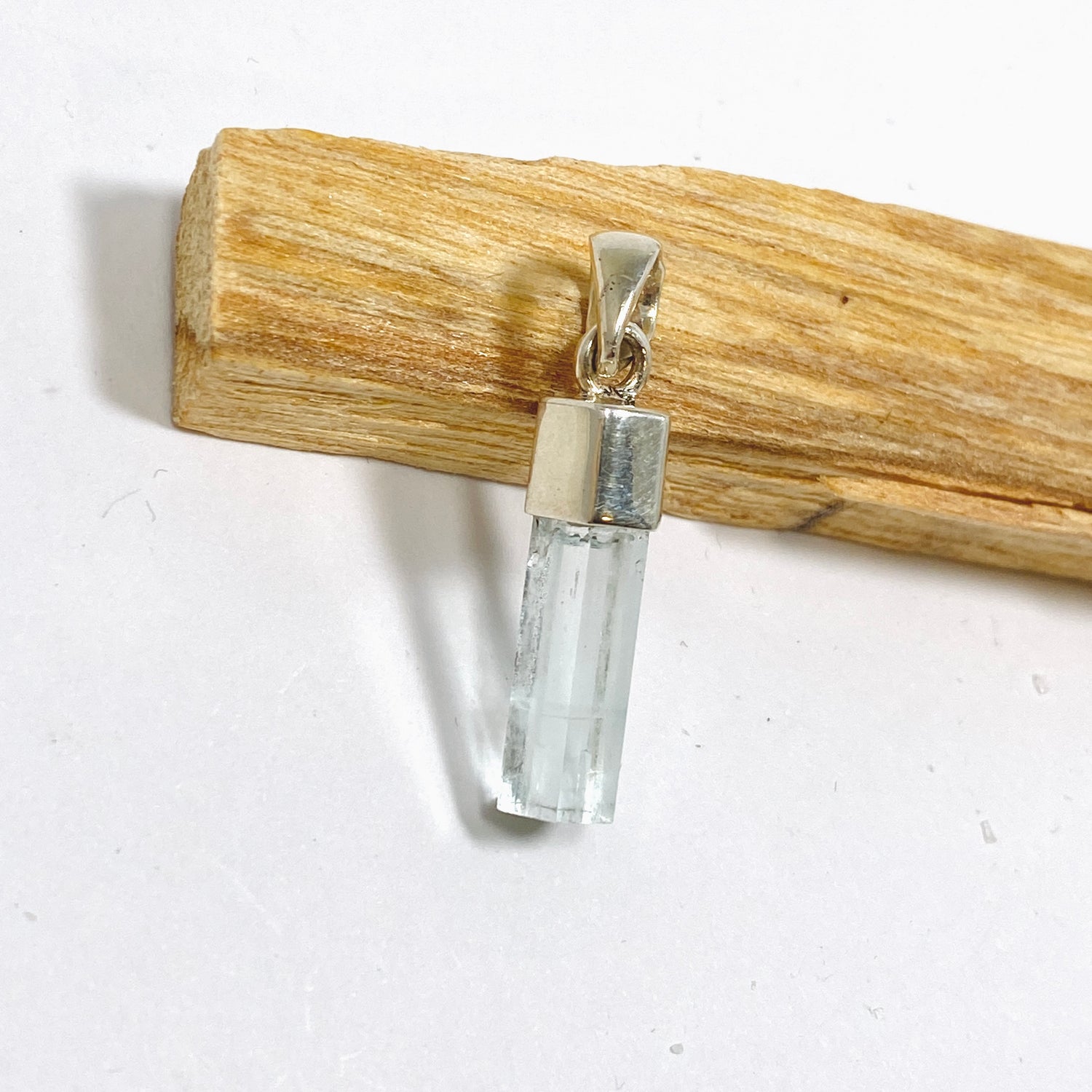 Aquamarine (Pakistan) Raw Crystal Pendant PPGJ1107