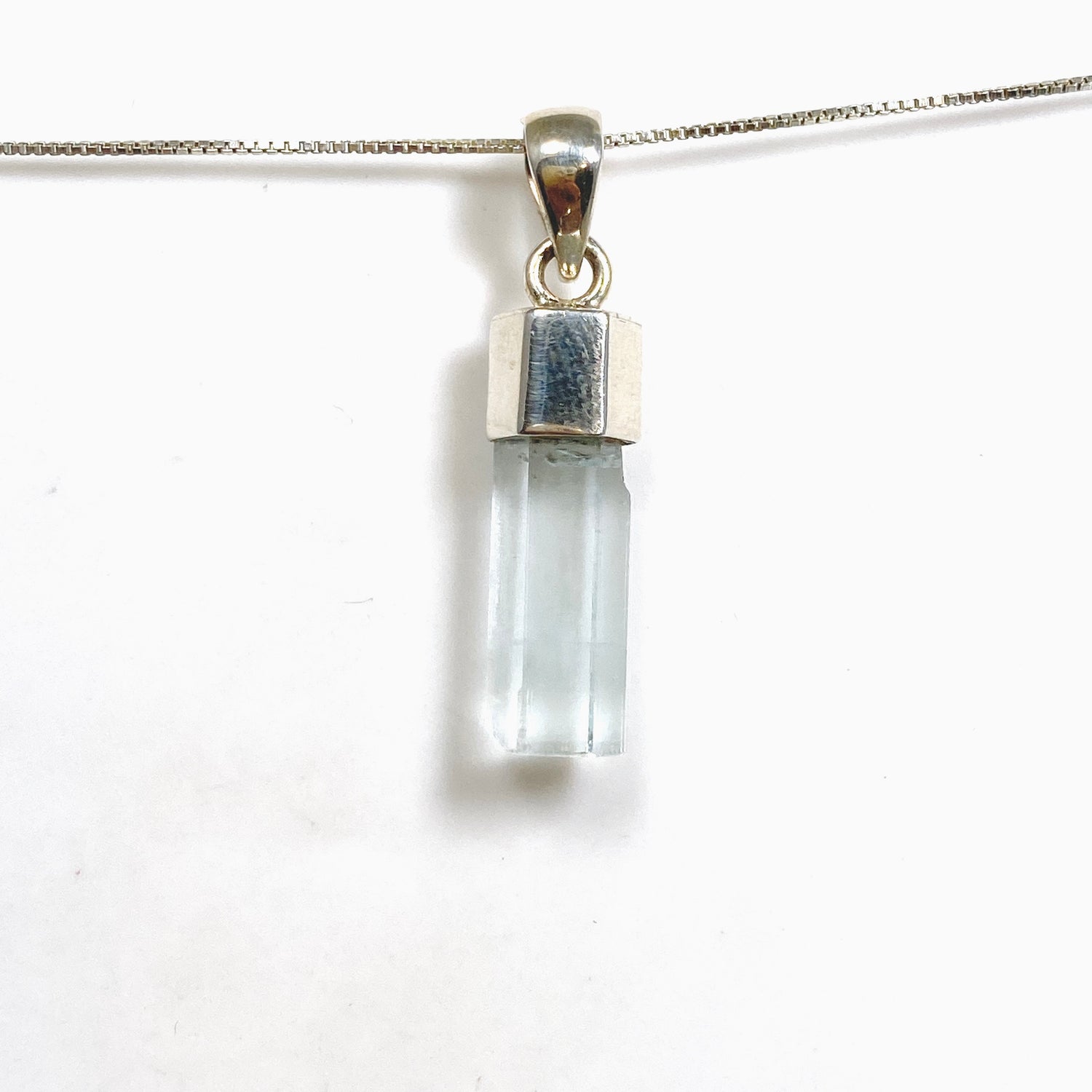 Aquamarine (Pakistan) Raw Crystal Pendant PPGJ1107