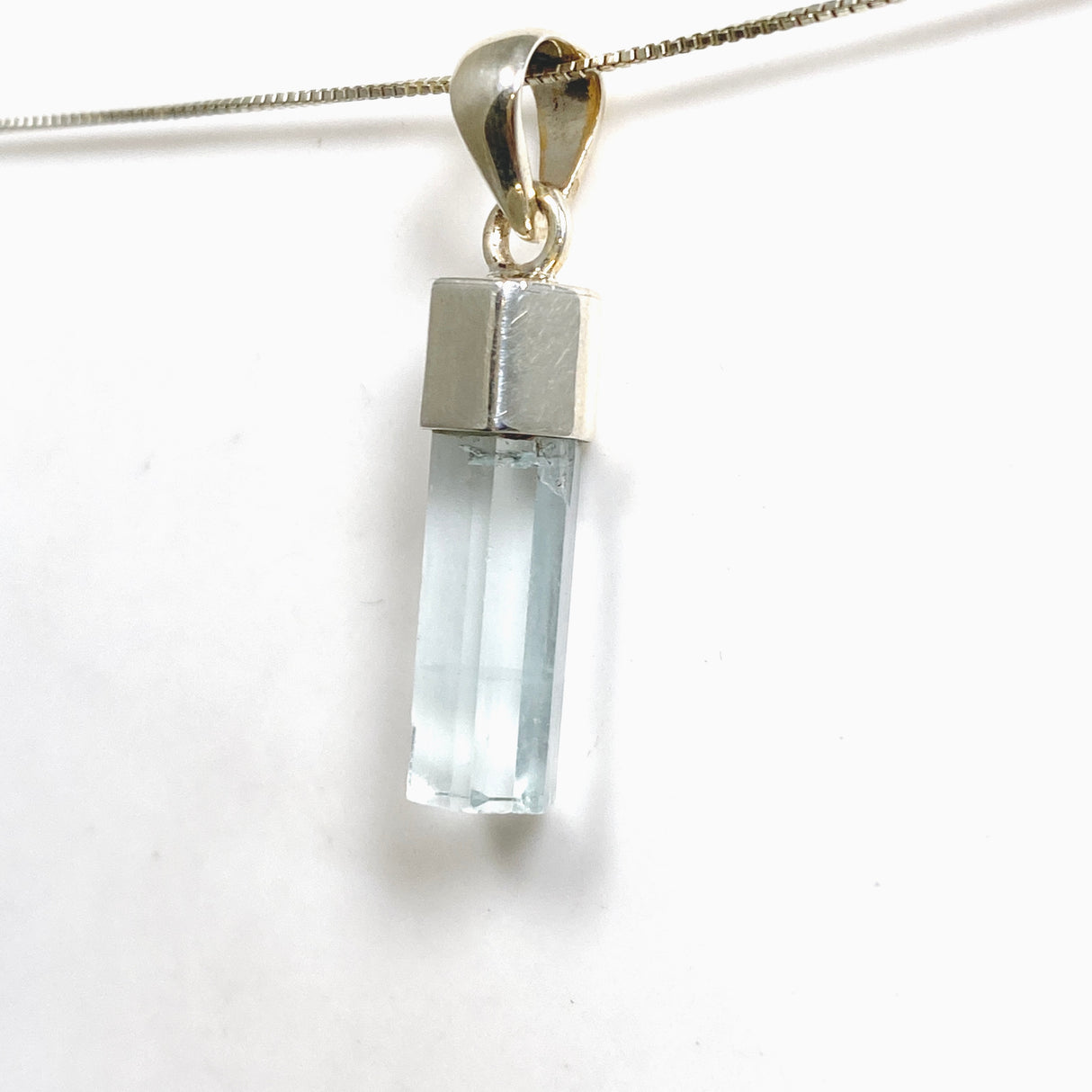 Aquamarine (Pakistan) Raw Crystal Pendant PPGJ1107