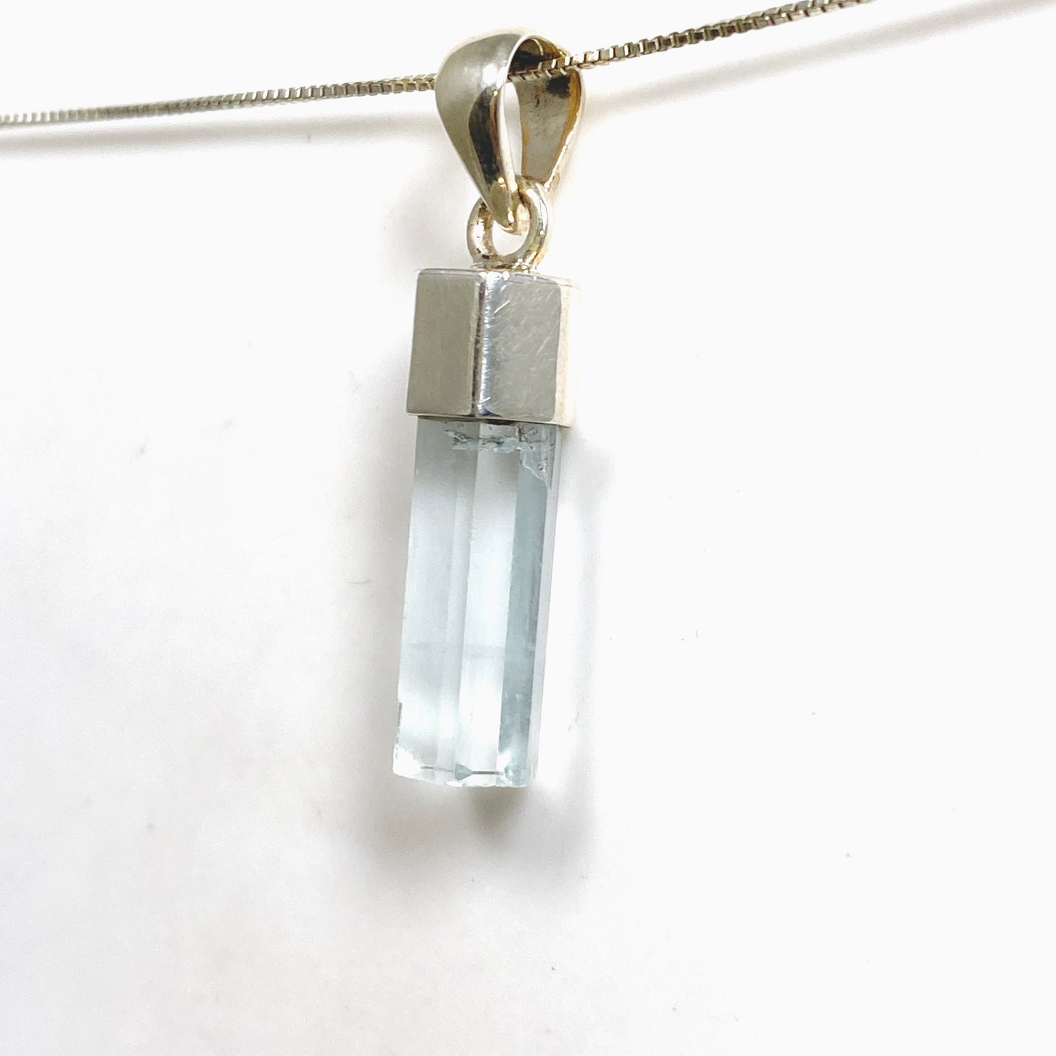 Aquamarine (Pakistan) Raw Crystal Pendant PPGJ1107