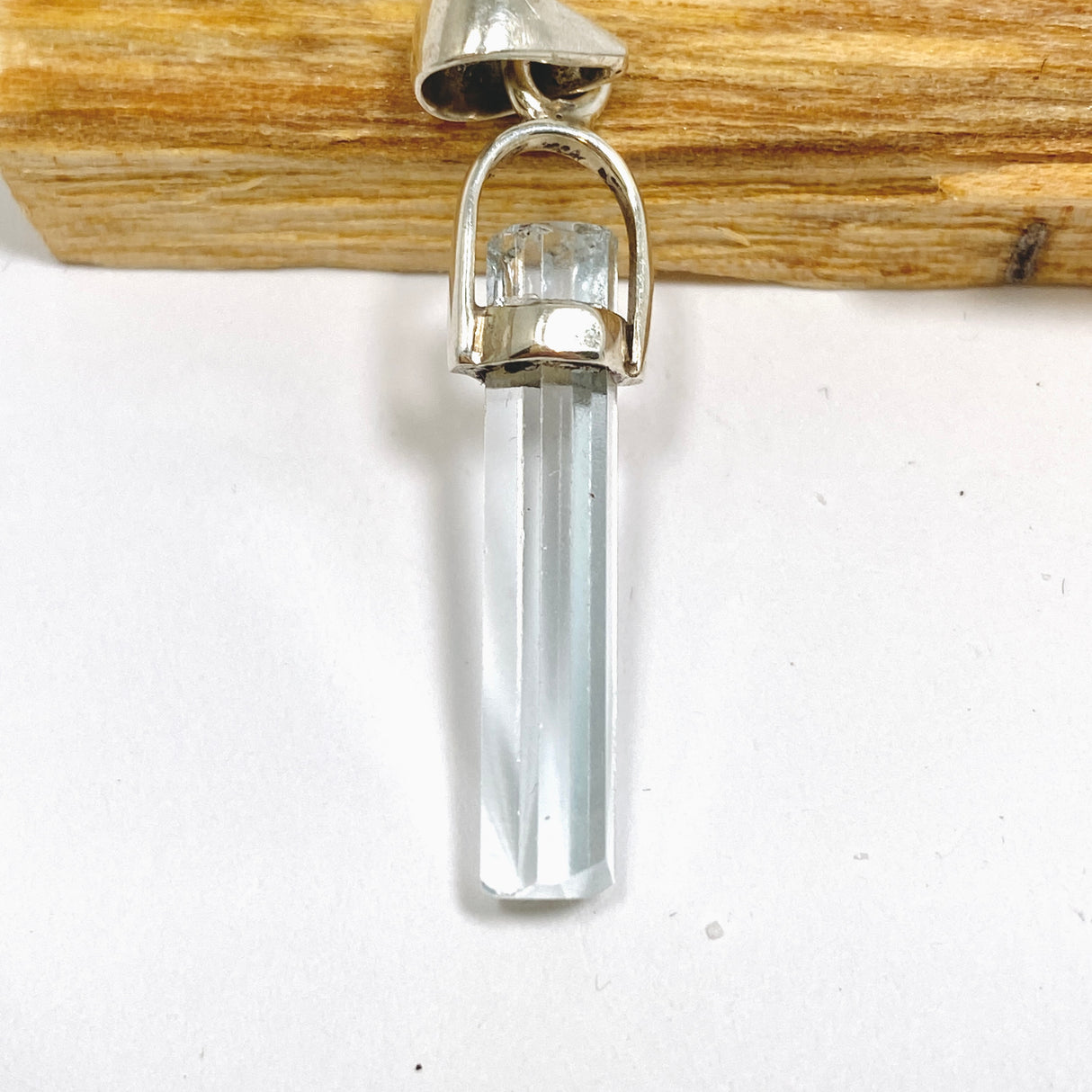 Aquamarine (Pakistan) Raw Crystal Pendant PPGJ1108