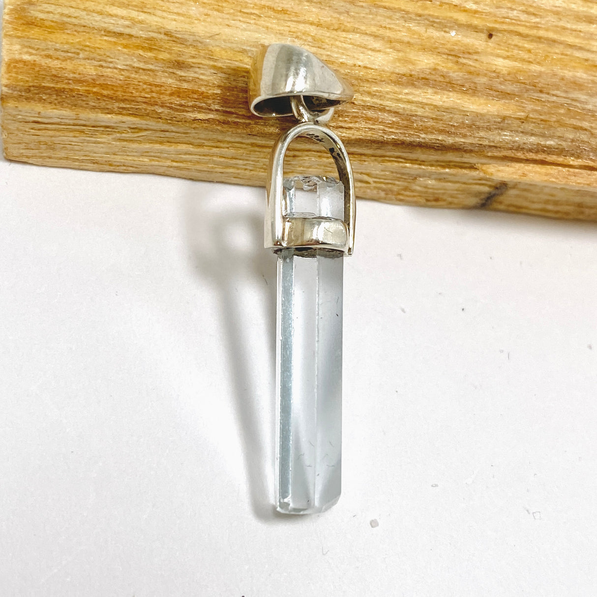 Aquamarine (Pakistan) Raw Crystal Pendant PPGJ1108