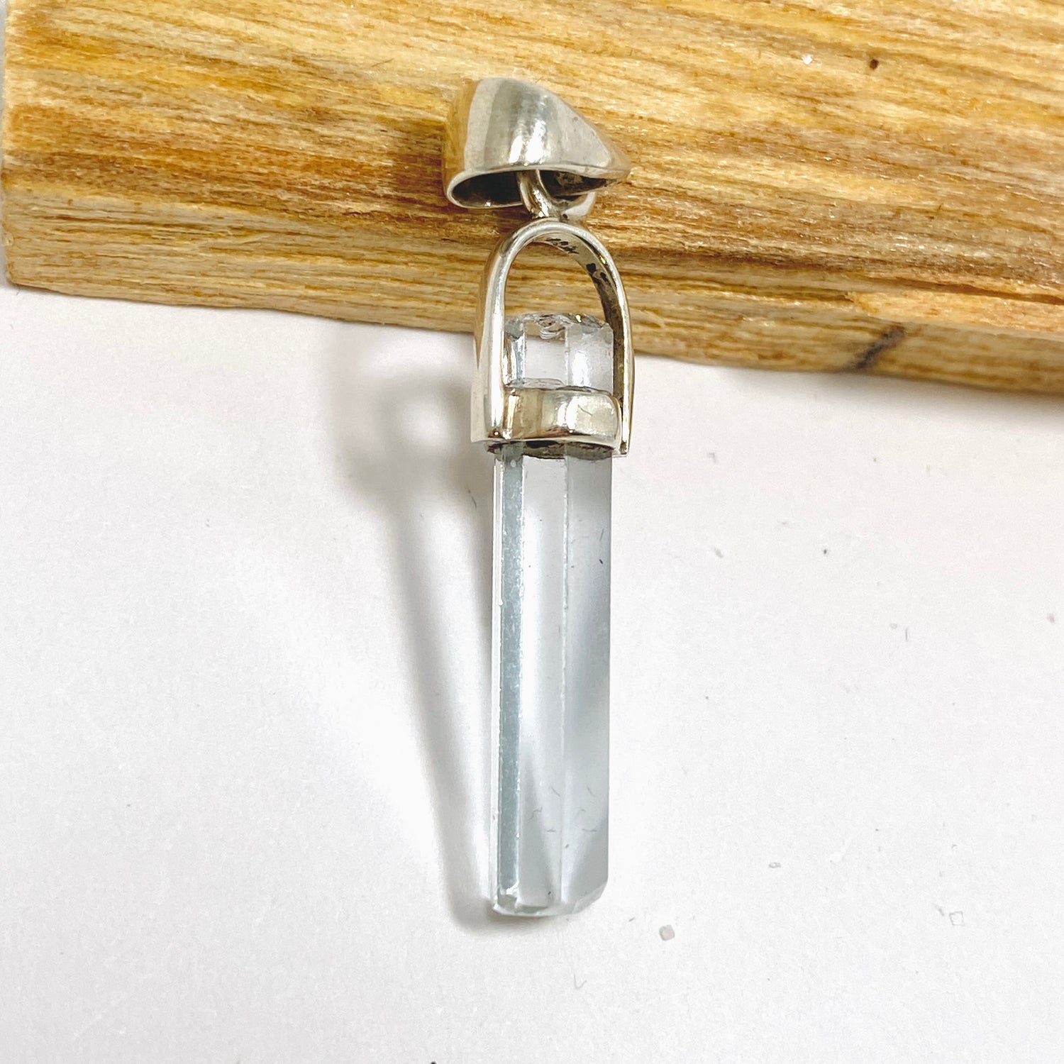 Aquamarine (Pakistan) Raw Crystal Pendant PPGJ1108