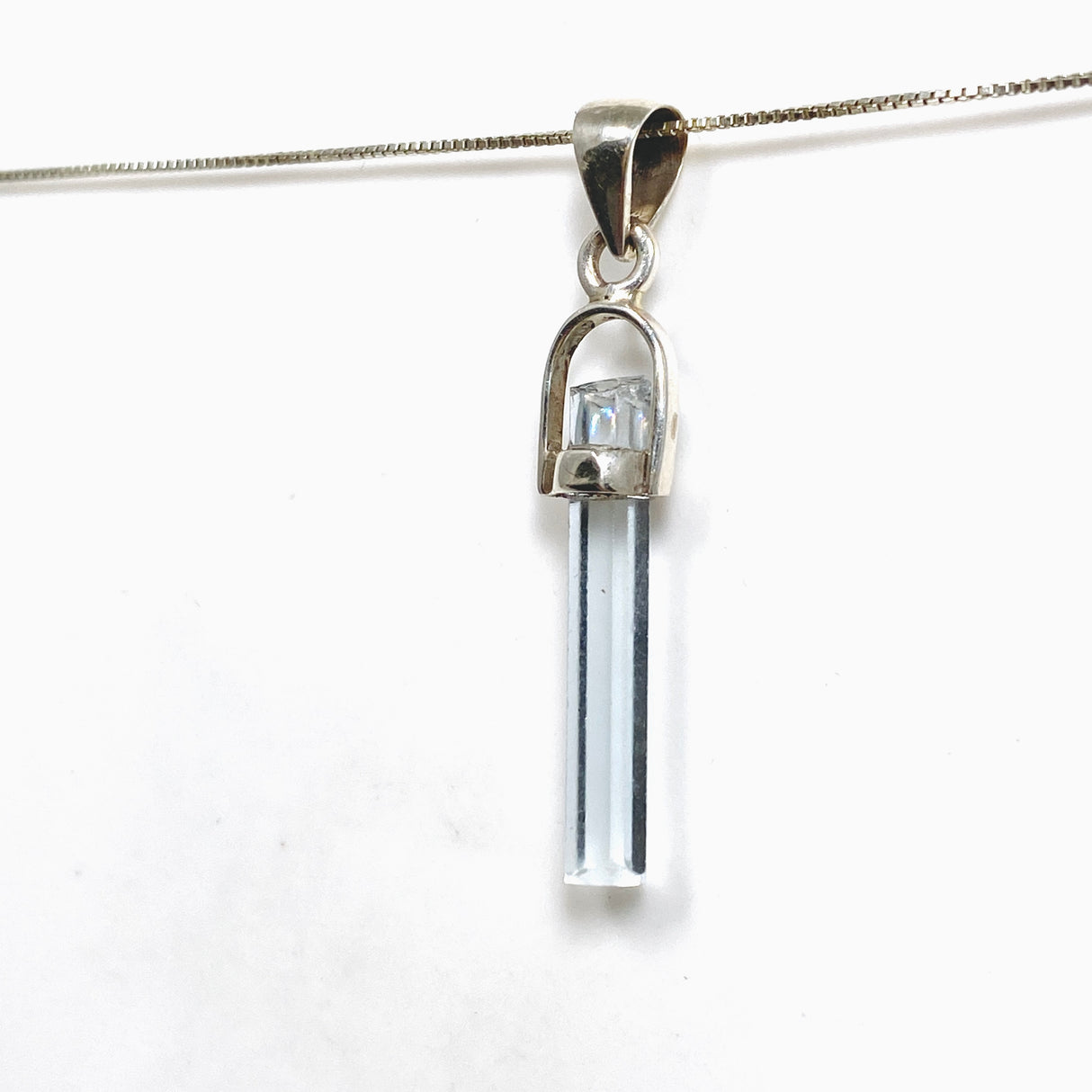 Aquamarine (Pakistan) Raw Crystal Pendant PPGJ1108