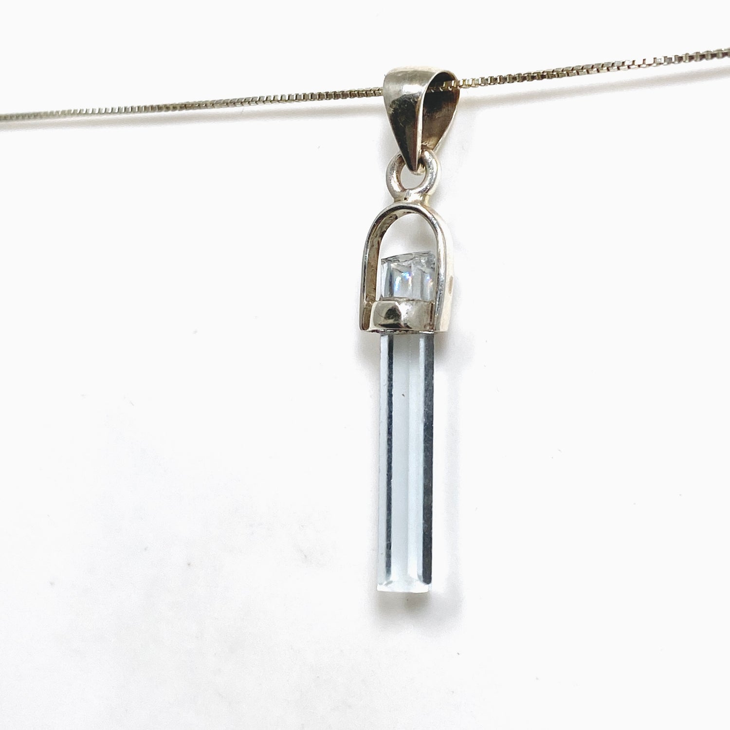 Aquamarine (Pakistan) Raw Crystal Pendant PPGJ1108