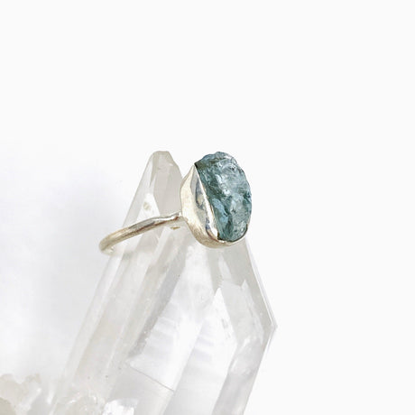 Aquamarine Raw Ring PRGJ333 - Nature's Magick