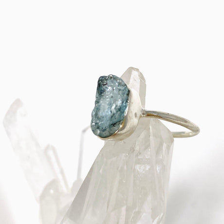 Aquamarine Raw Ring PRGJ333 - Nature's Magick