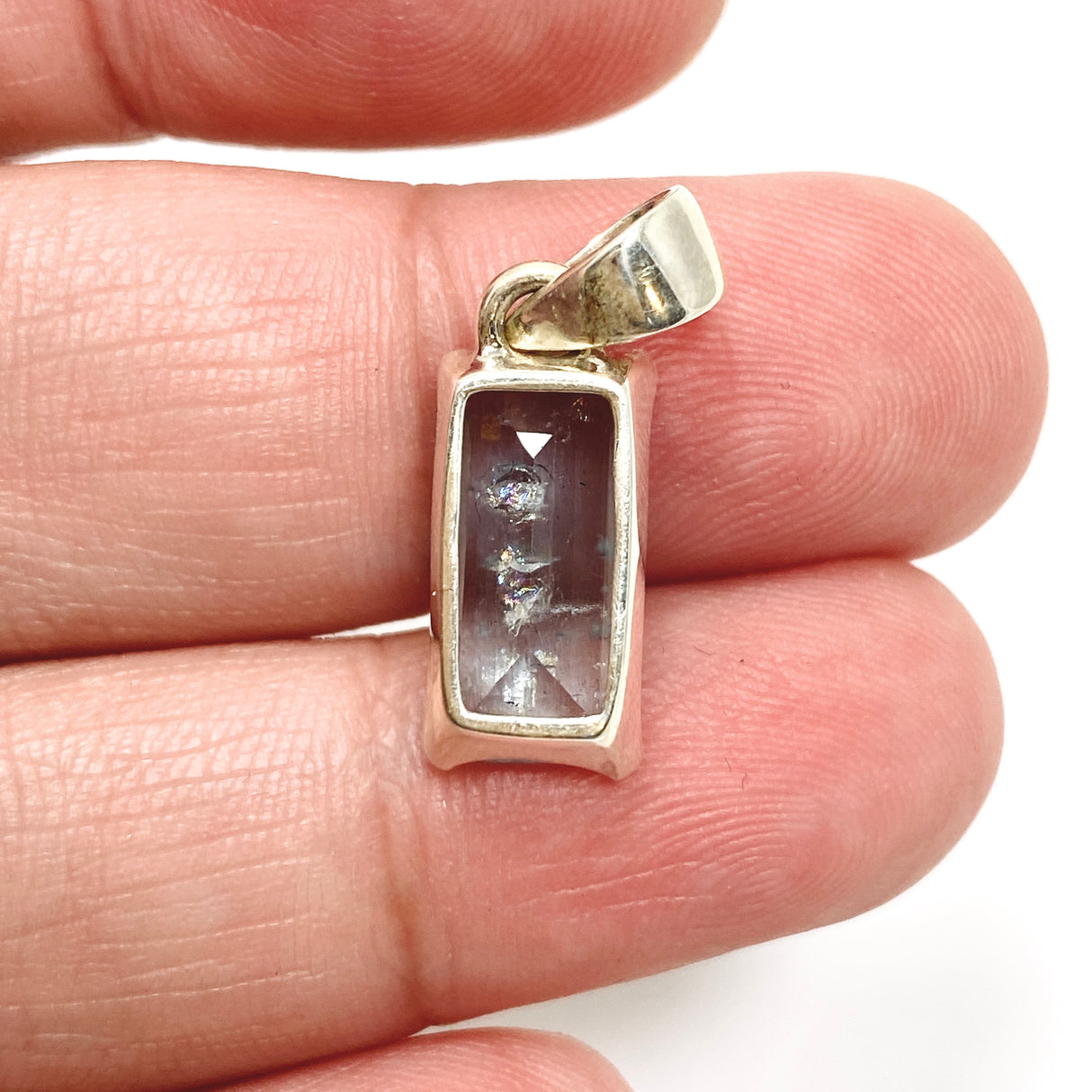 Aquamarine Rectangular Faceted Pendant PPGJ969
