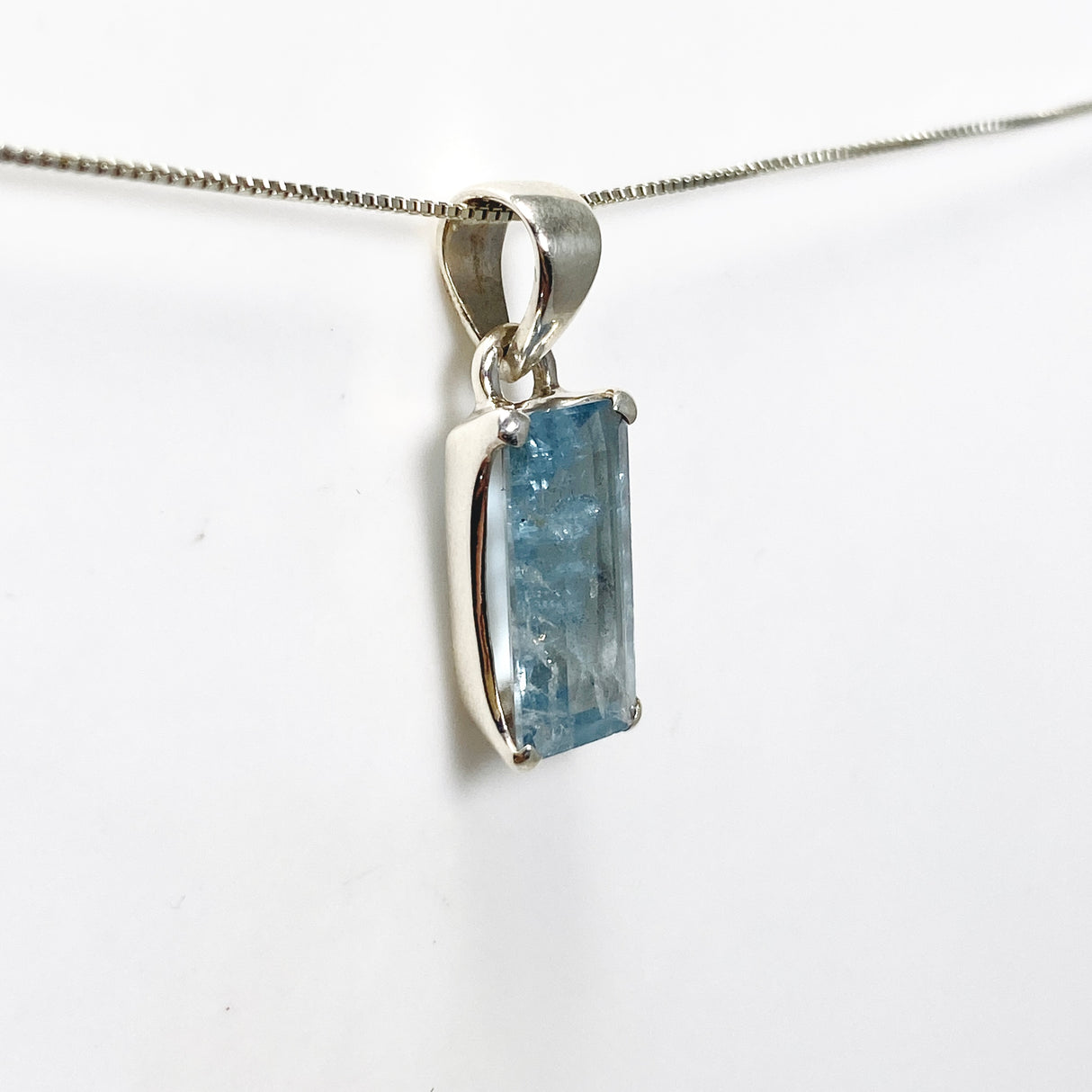 Aquamarine Rectangular Faceted Pendant PPGJ969