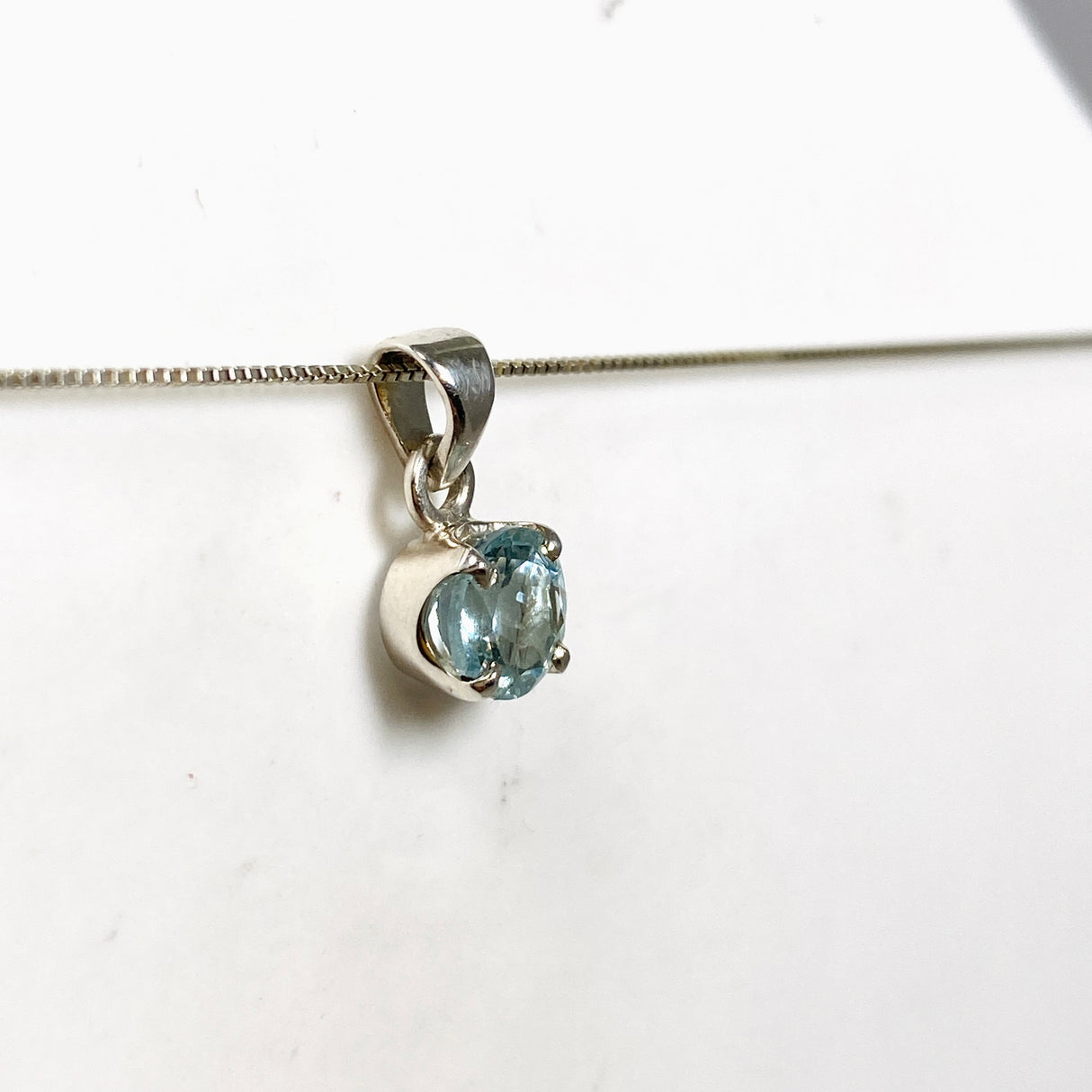 Aquamarine Round Faceted Pendant PPGJ1125
