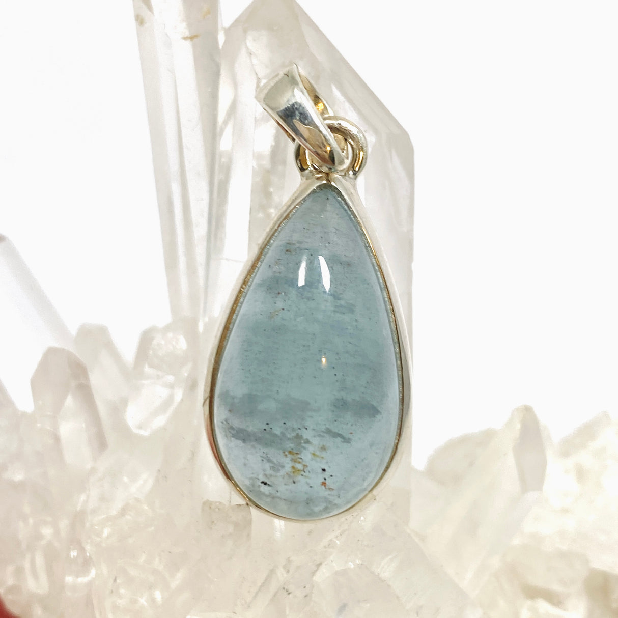 Aquamarine Teardrop Cabochon Pendant PPGJ1119