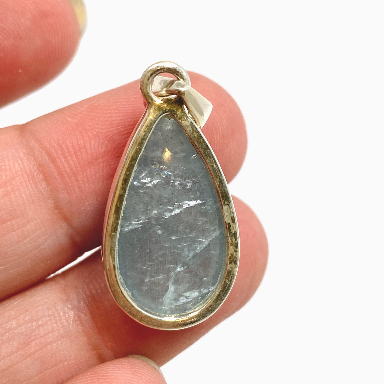 Aquamarine Teardrop Cabochon Pendant PPGJ1119