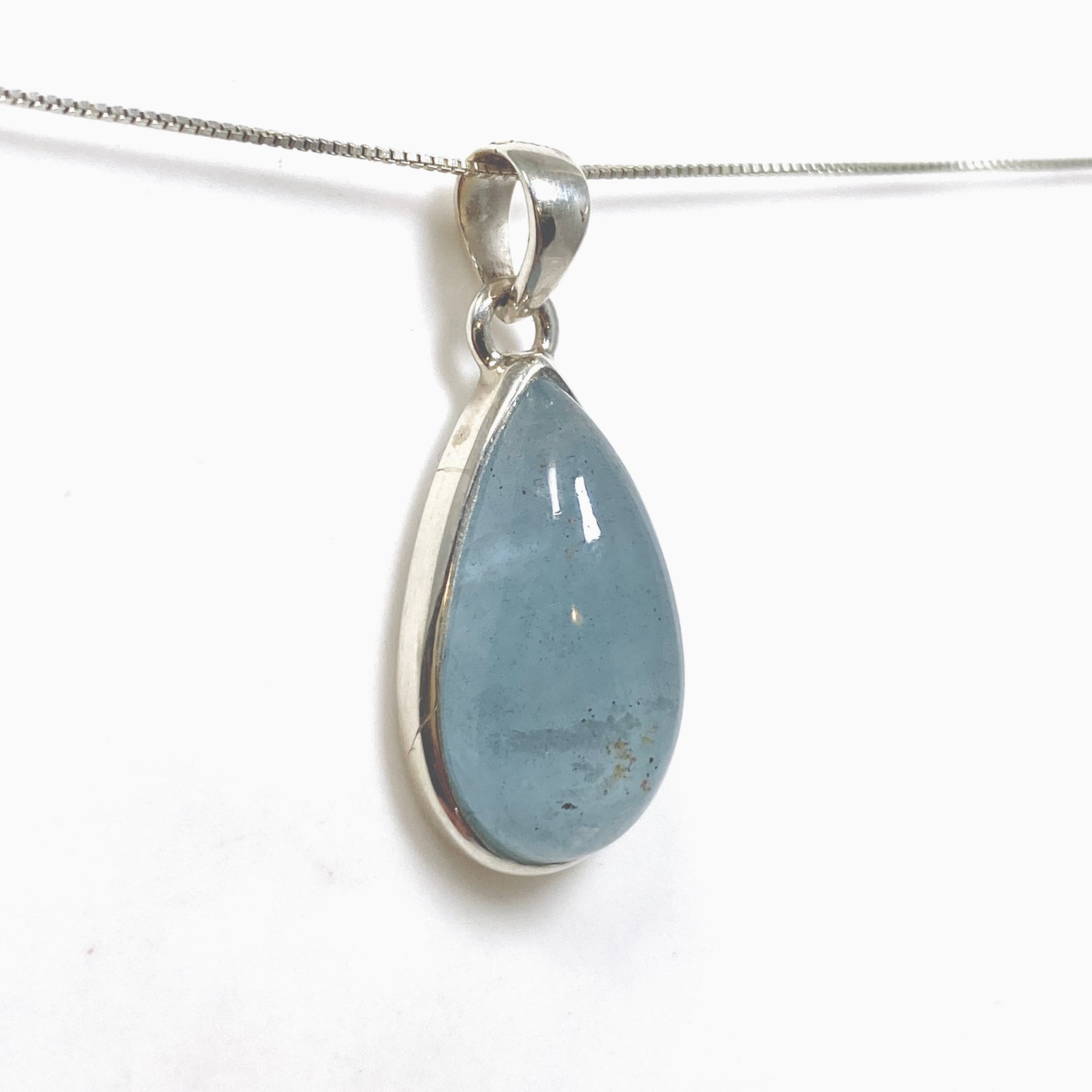 Aquamarine Teardrop Cabochon Pendant PPGJ1119
