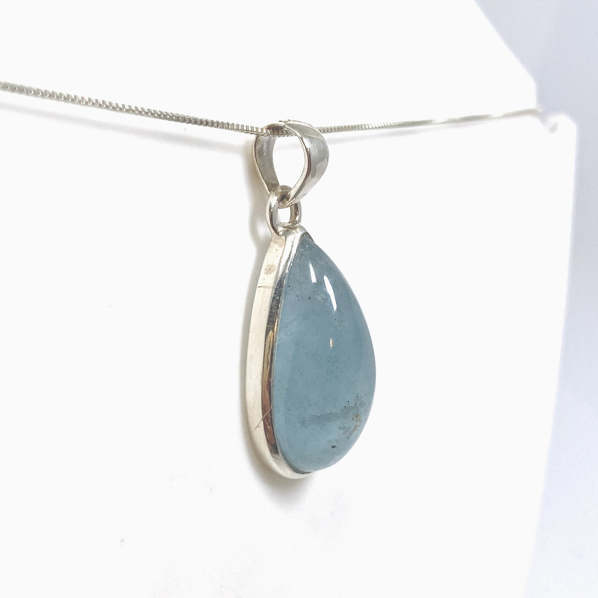 Aquamarine Teardrop Cabochon Pendant PPGJ1119