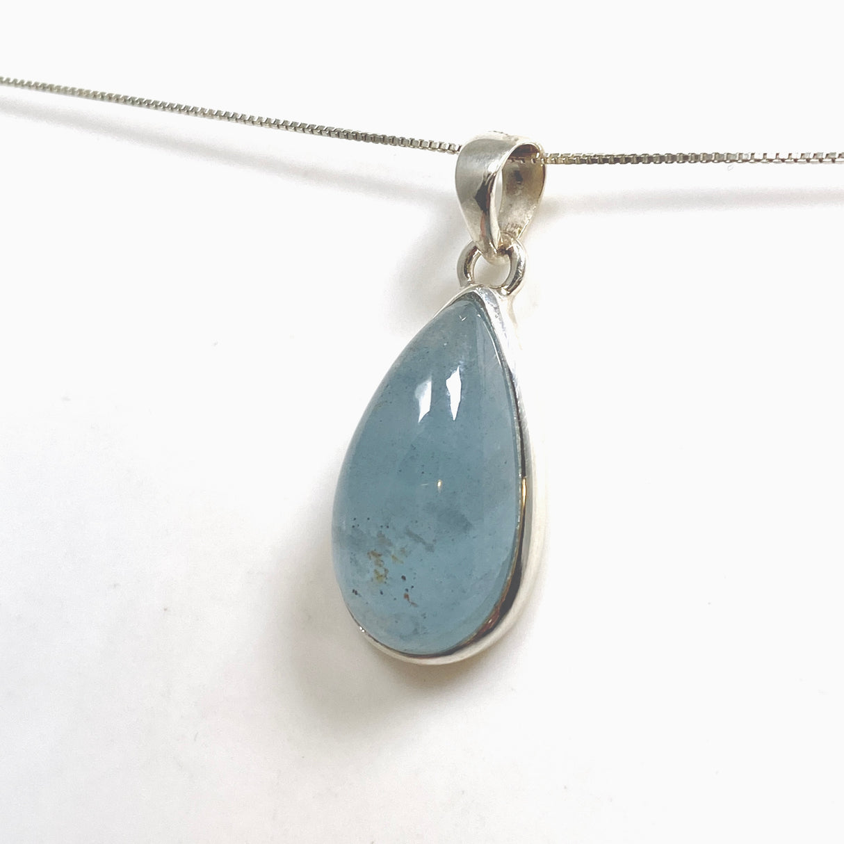 Aquamarine Teardrop Cabochon Pendant PPGJ1119