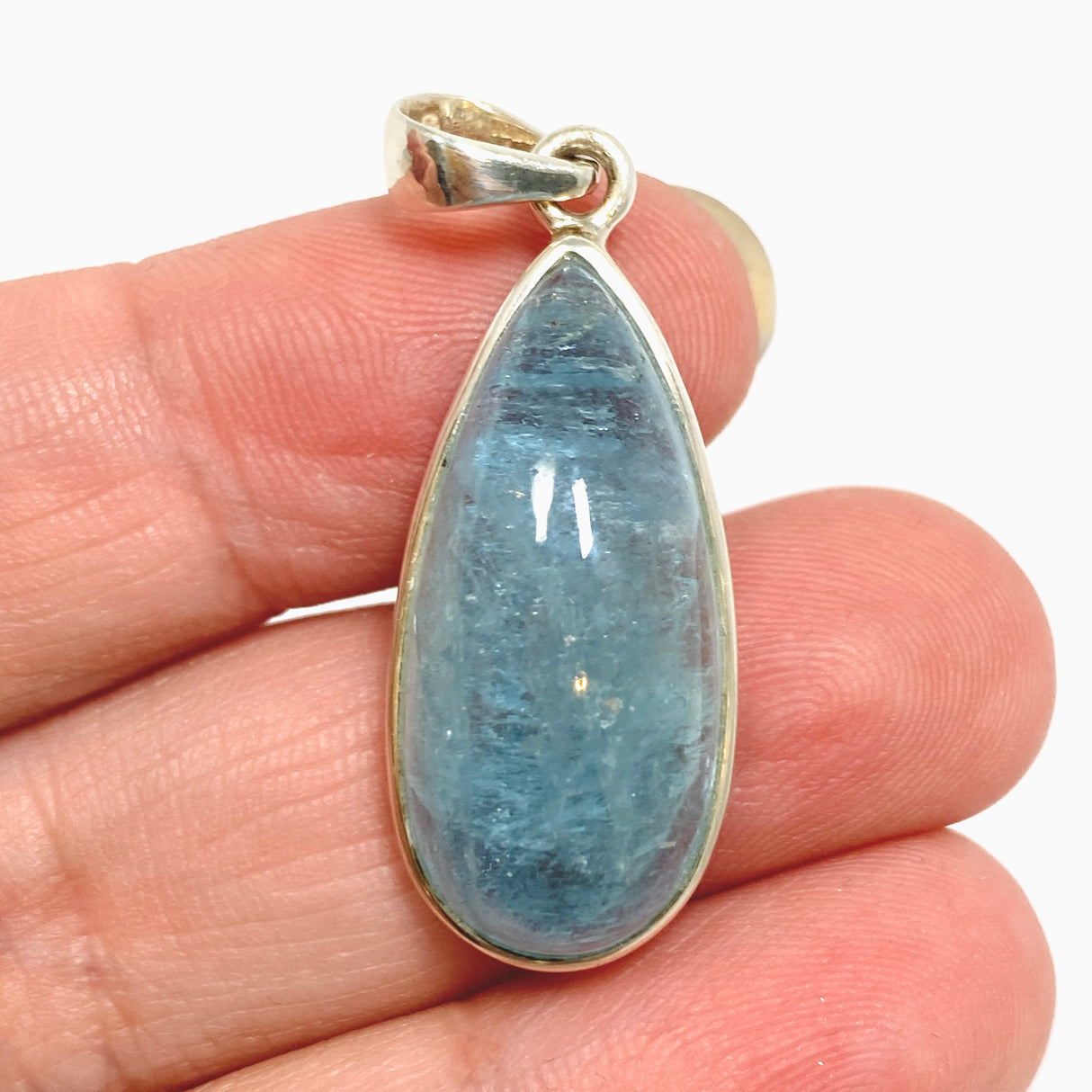Aquamarine Teardrop Cabochon Pendant PPGJ1120