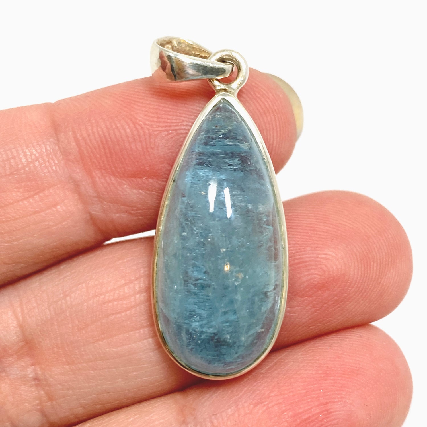 Aquamarine Teardrop Cabochon Pendant PPGJ1120