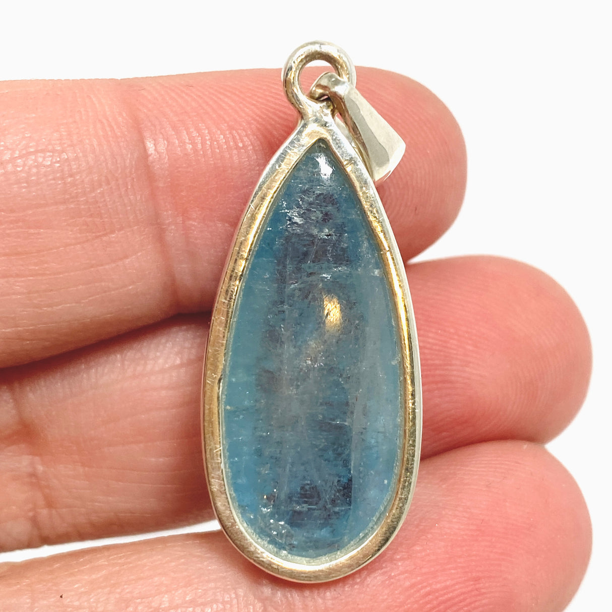 Aquamarine Teardrop Cabochon Pendant PPGJ1120