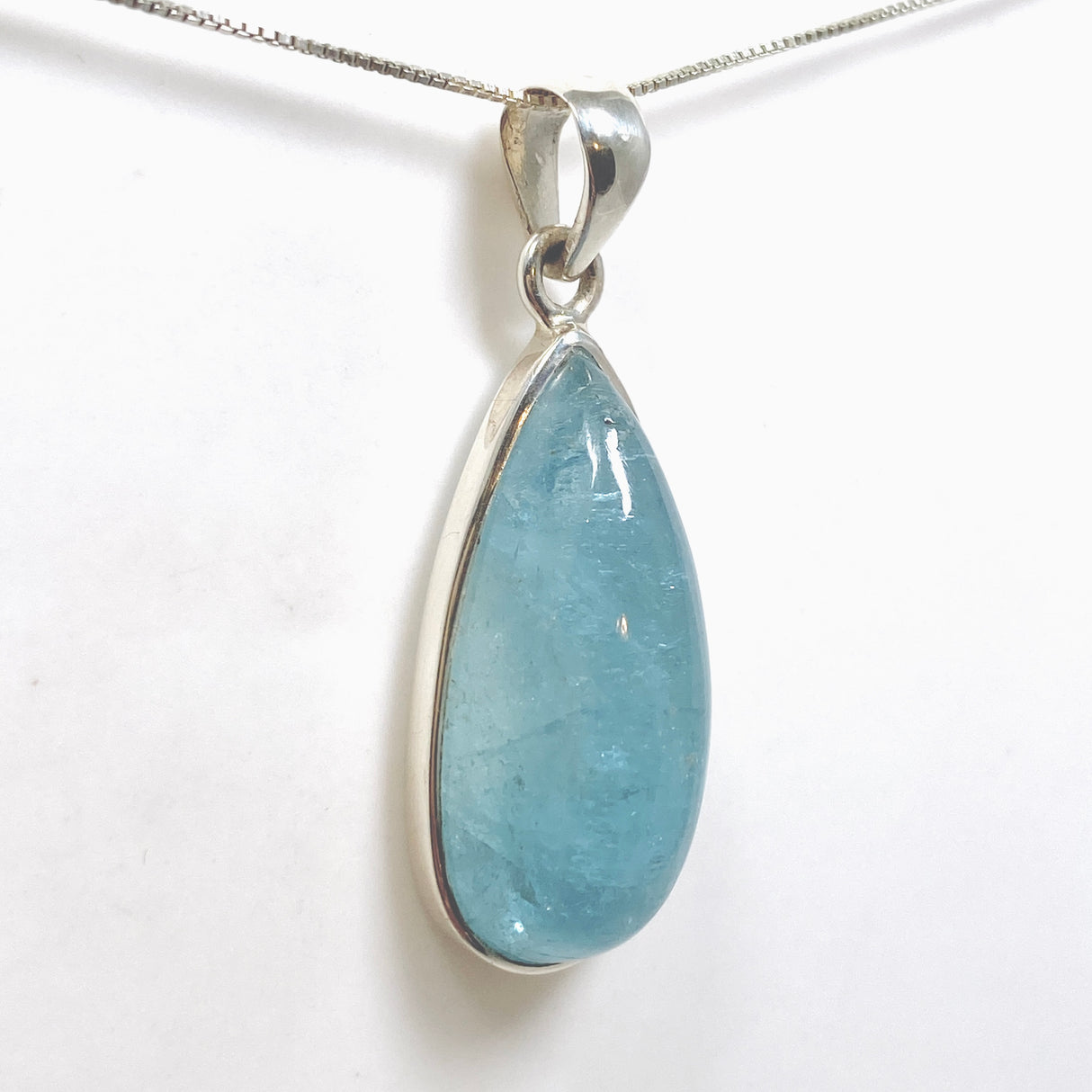 Aquamarine Teardrop Cabochon Pendant PPGJ1120