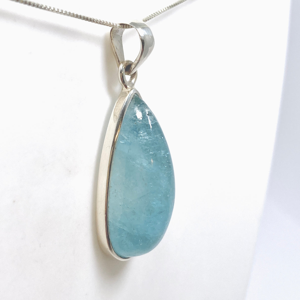 Aquamarine Teardrop Cabochon Pendant PPGJ1120