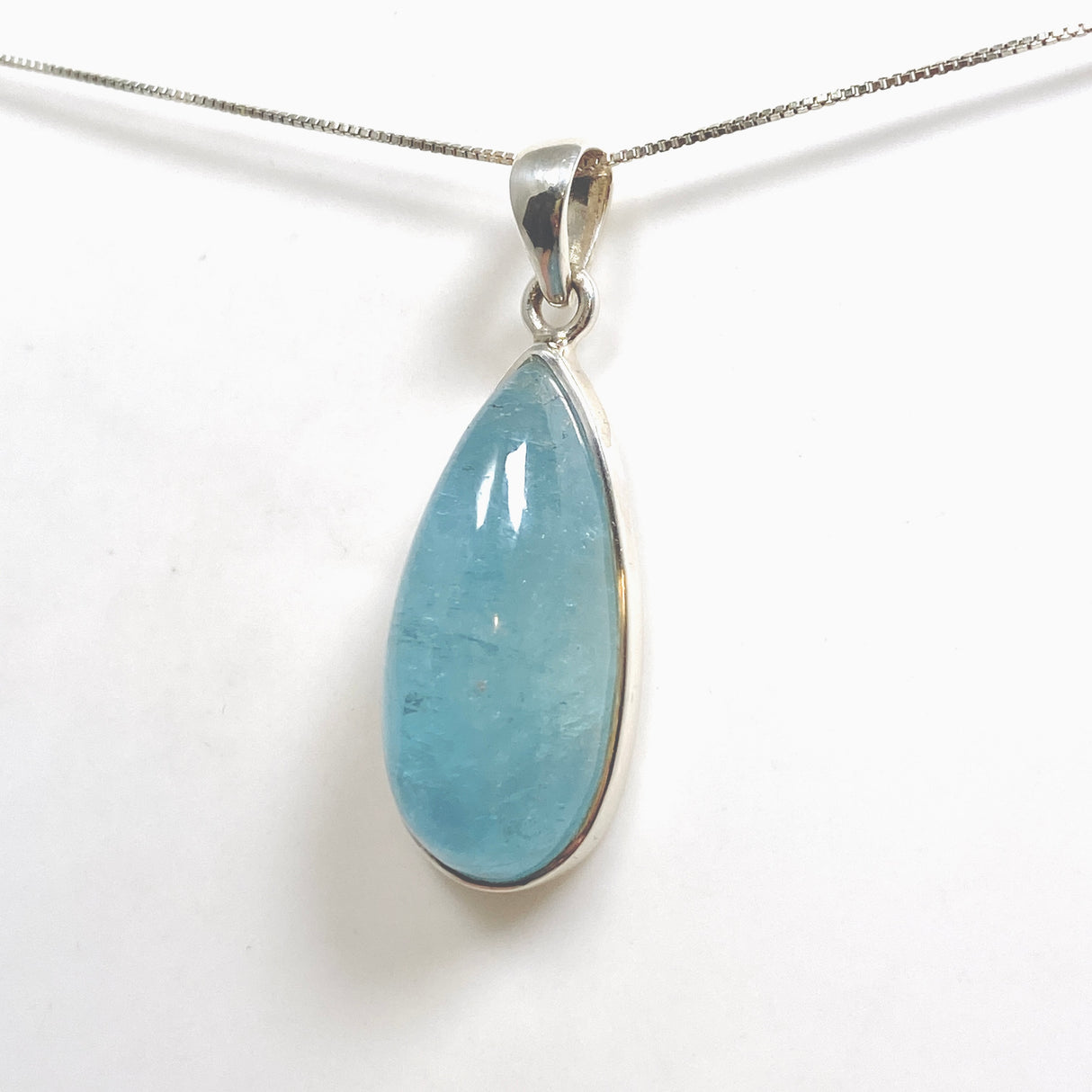 Aquamarine Teardrop Cabochon Pendant PPGJ1120