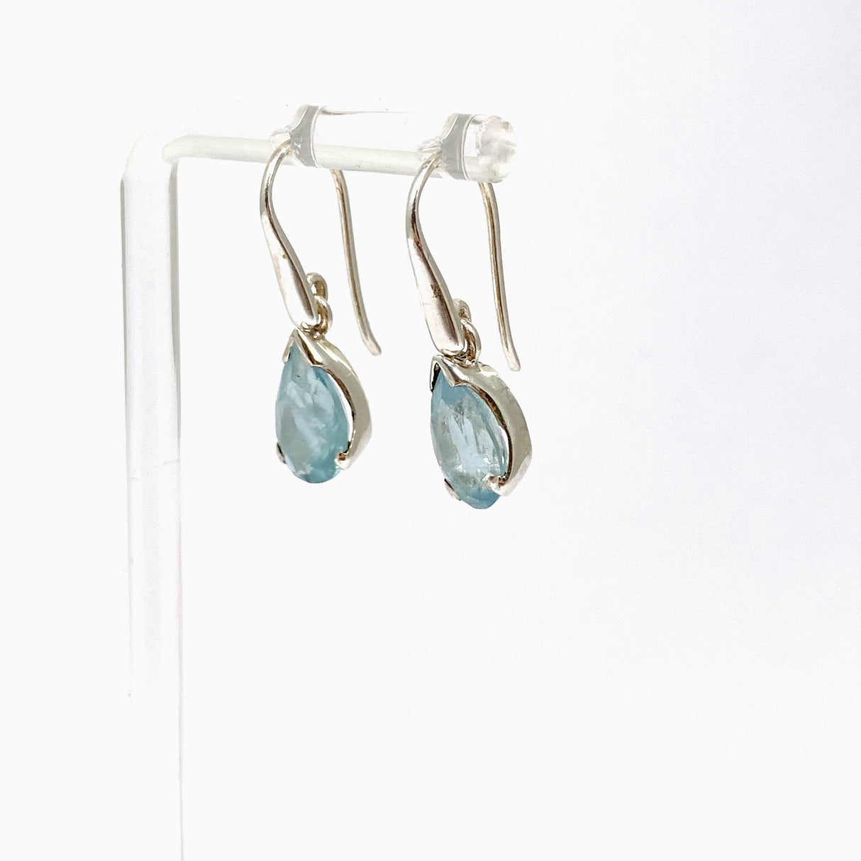 Aquamarine Teardrop Faceted Earrings PEGJ350