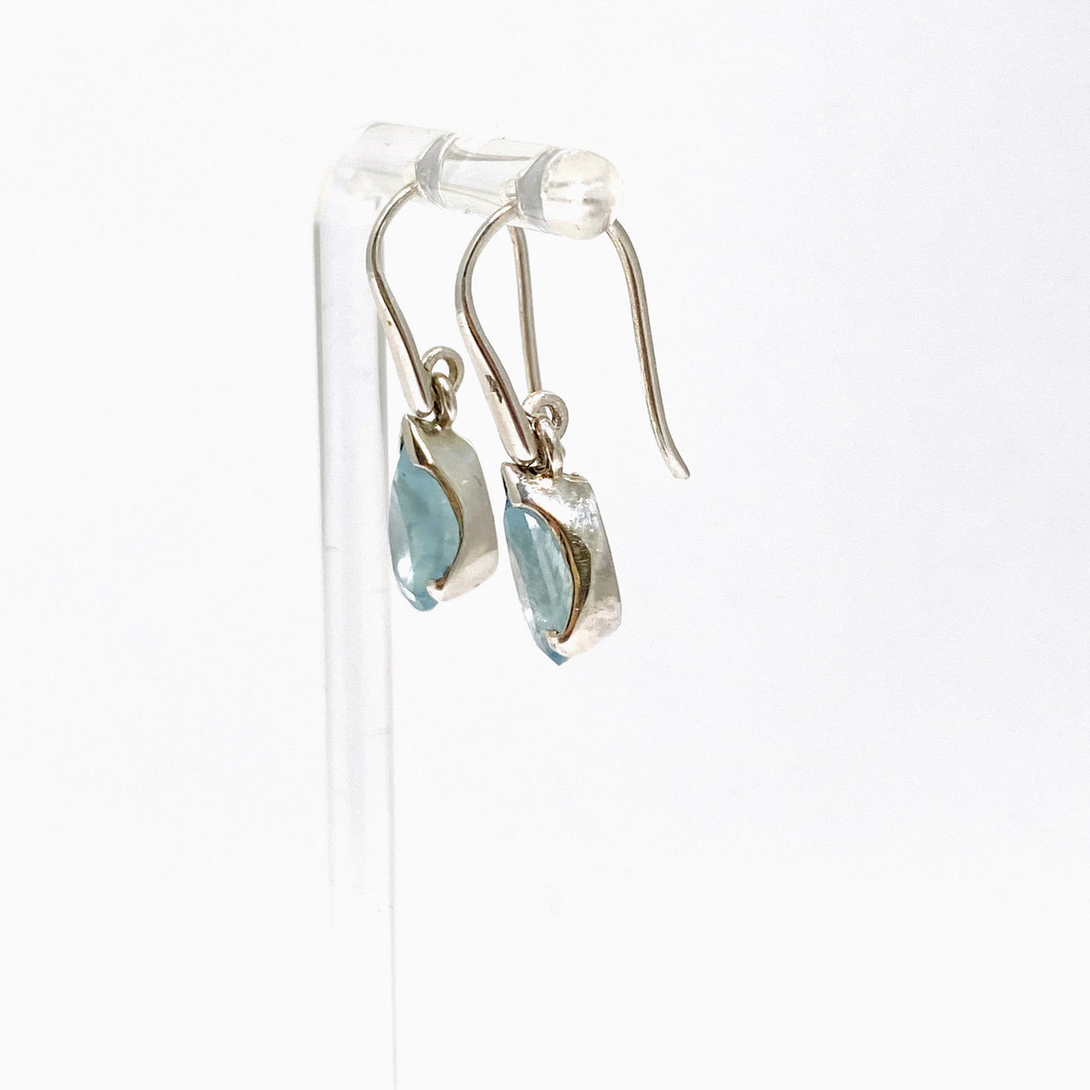 Aquamarine Teardrop Faceted Earrings PEGJ350