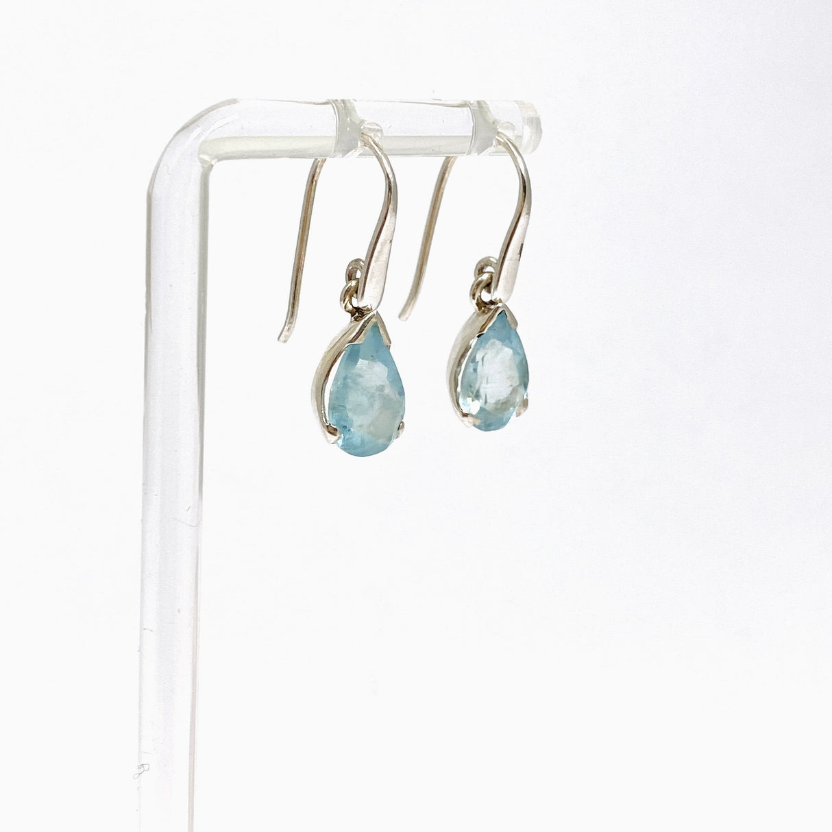 Aquamarine Teardrop Faceted Earrings PEGJ350
