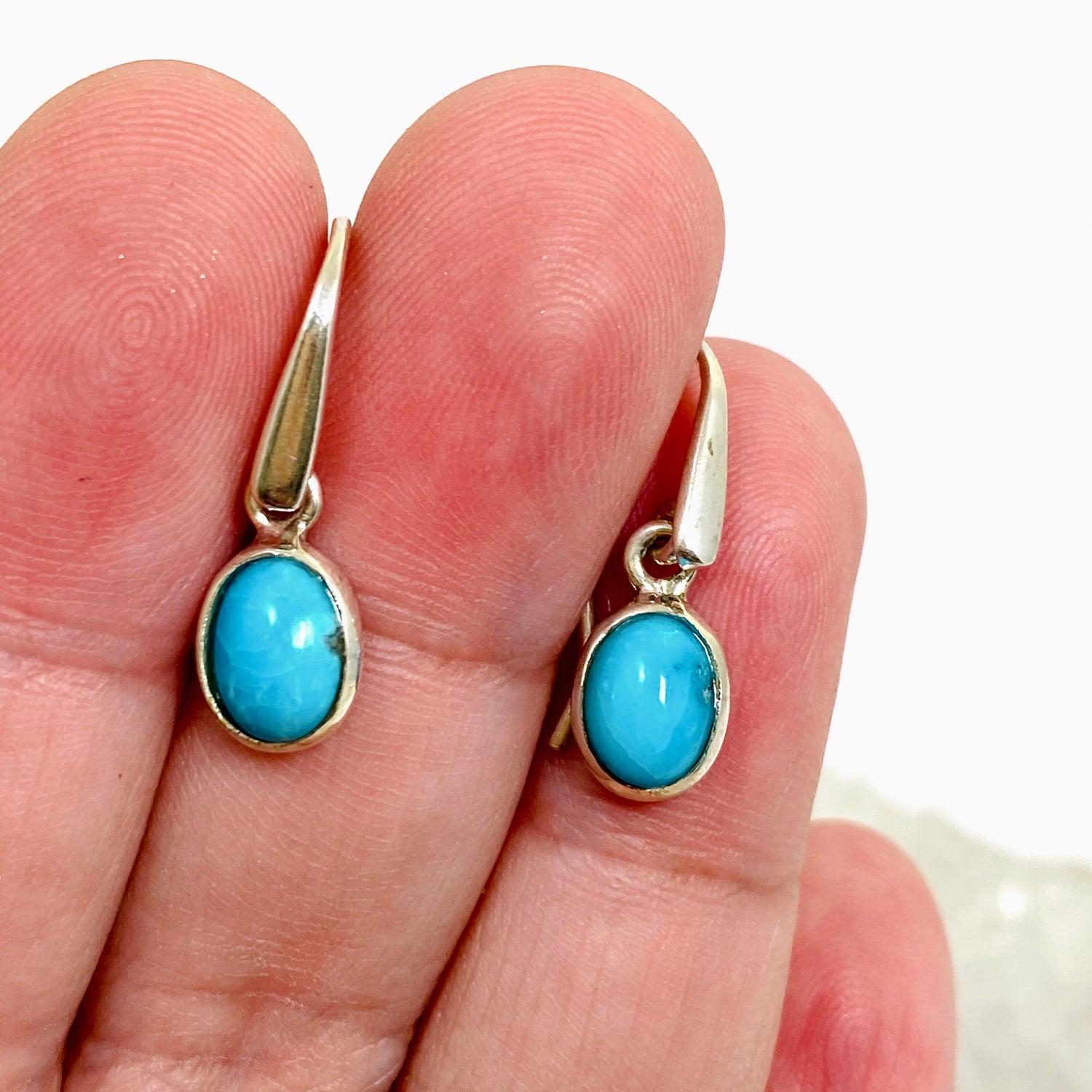 Arizona Turquoise Oval Cabochon Earrings PEGJ325