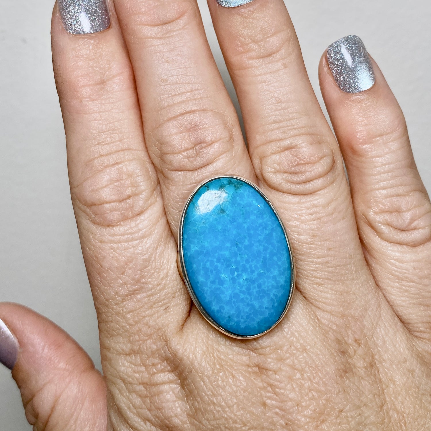 Arizona Turquoise Oval Cabochon Ring Size 11 PRGJ880