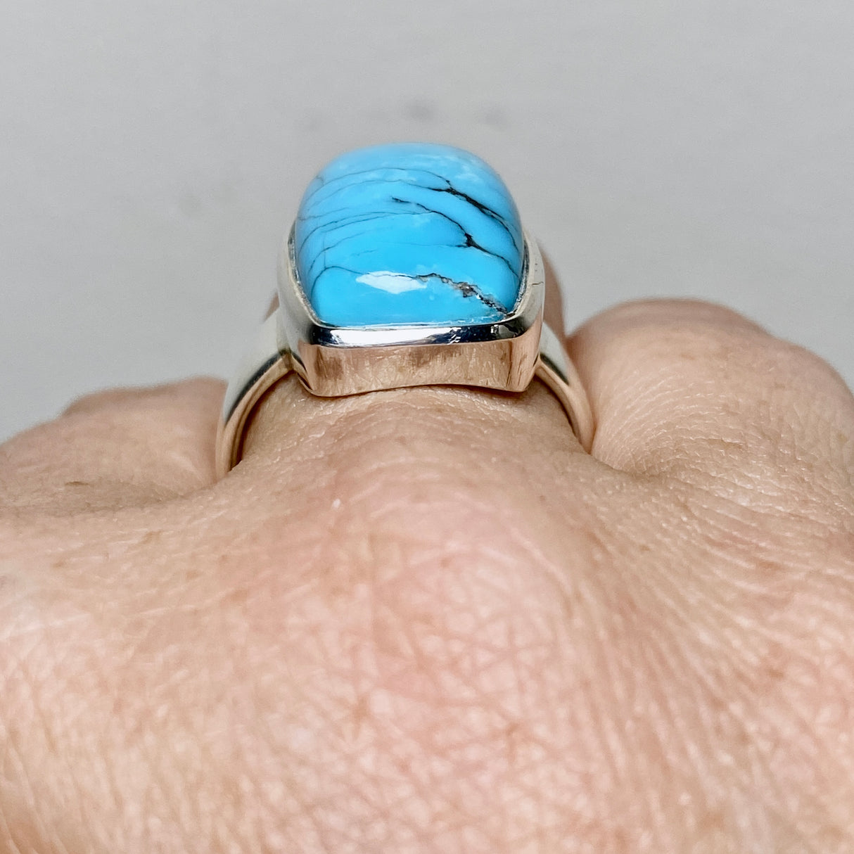 Arizona Turquoise Rectangular Cabochon Ring Size 10 PRGJ882