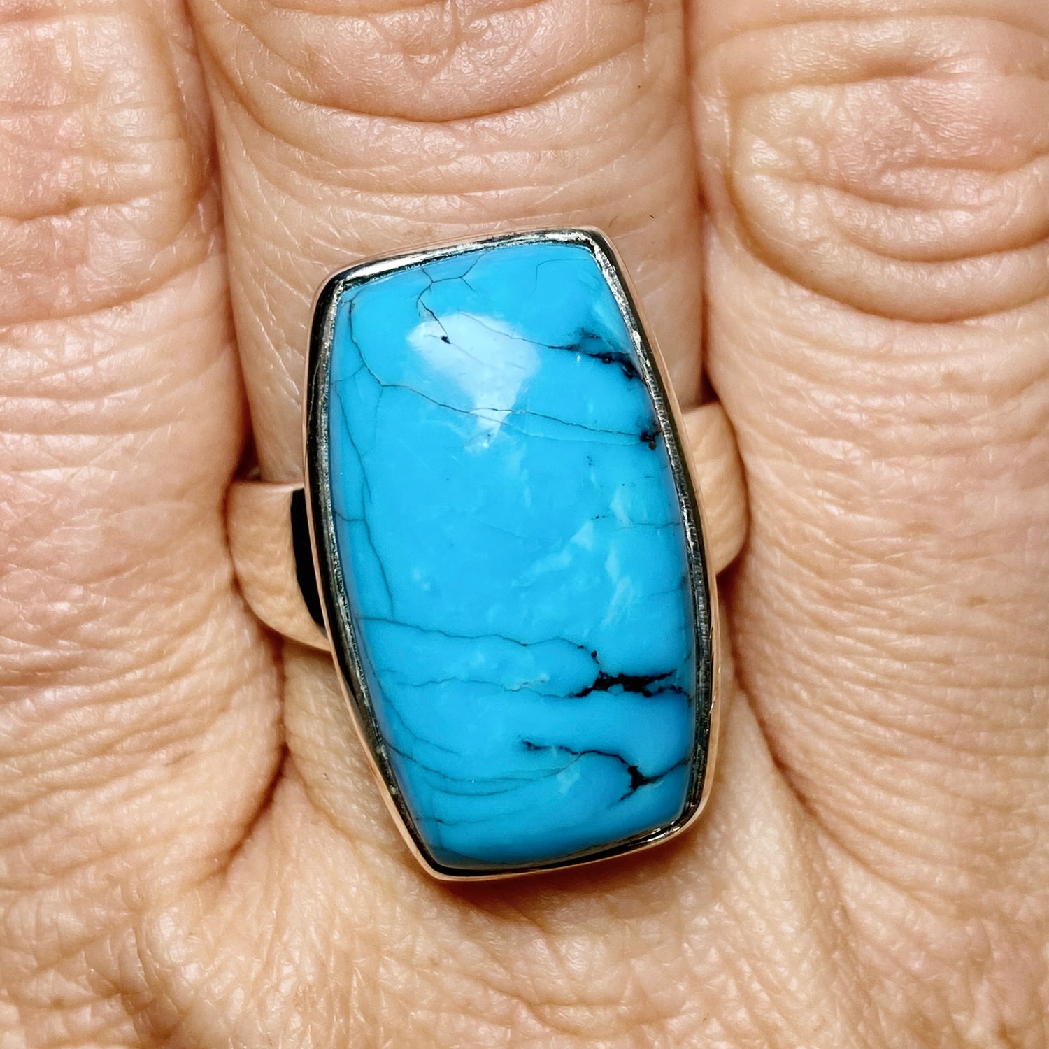 Arizona Turquoise Rectangular Cabochon Ring Size 10 PRGJ882