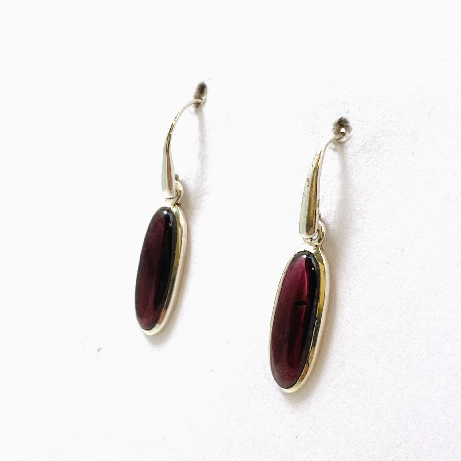 Garnet Oval Cabochon Earrings PEGJ204