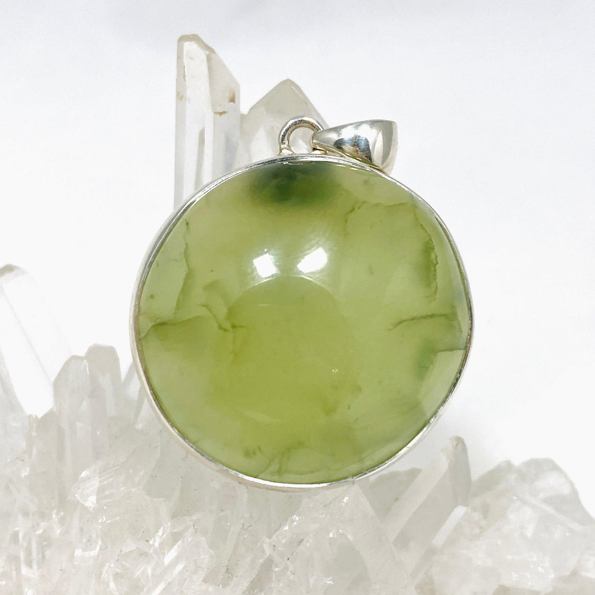 Australian Prehnite Round Pendant KPGJ4283 - Nature's Magick