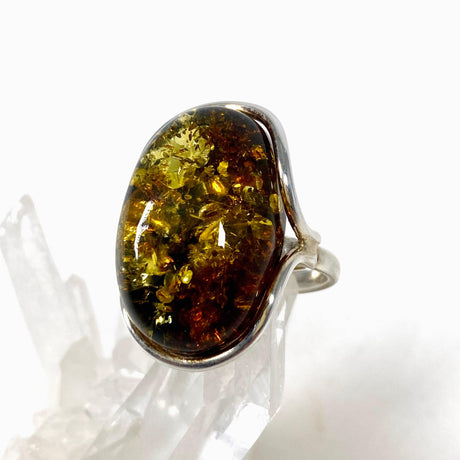 Baltic Amber adjustable ring AMB156 - Nature's Magick