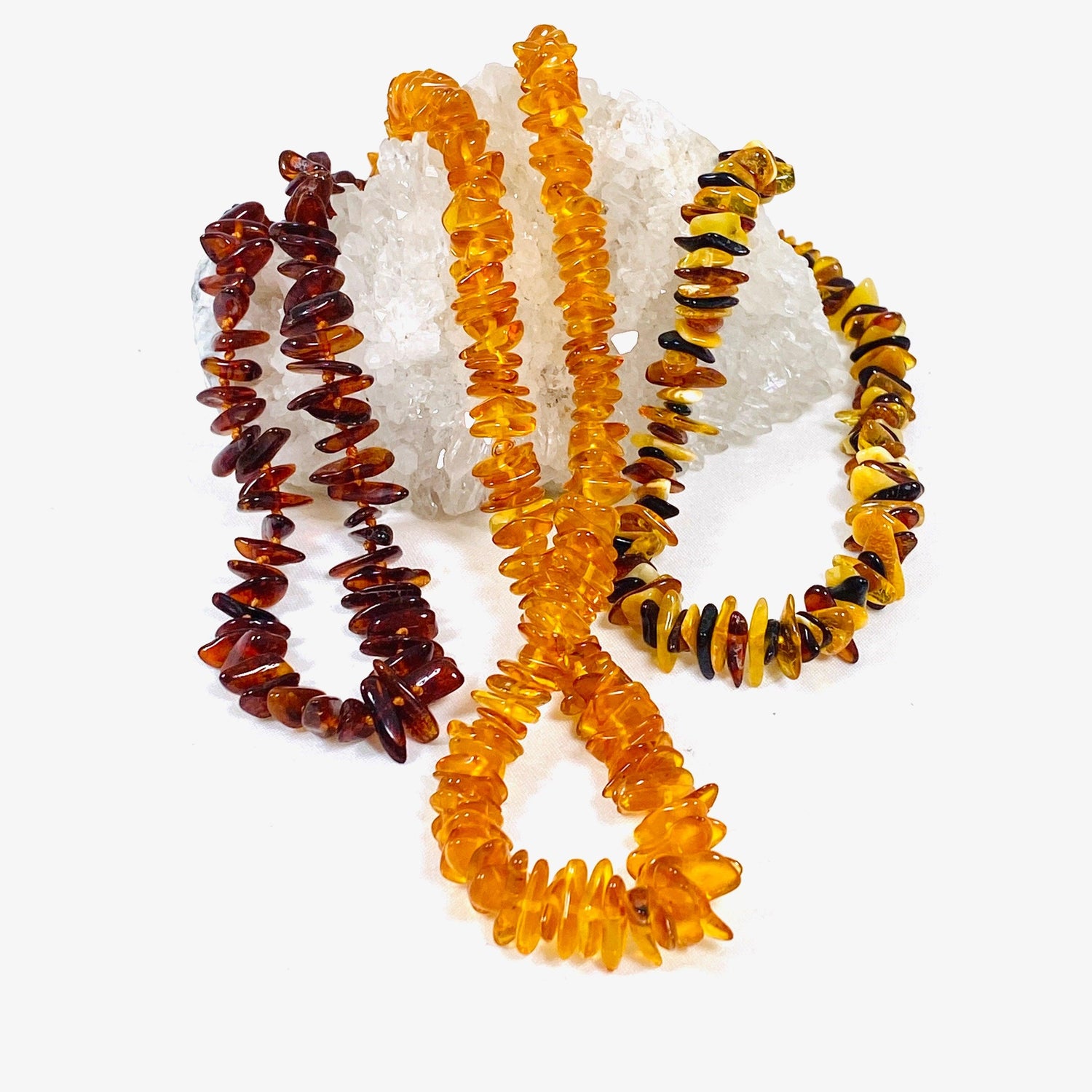 Baltic Amber chip beaded necklace - Nature's Magick