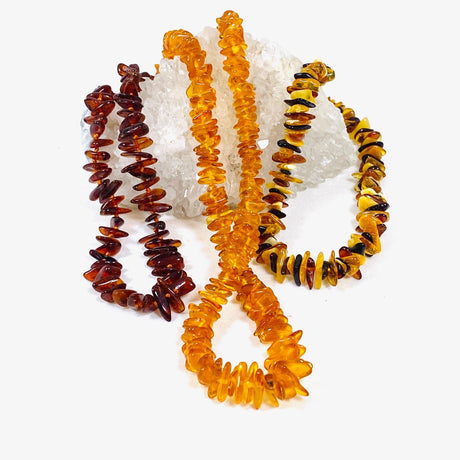Baltic Amber chip beaded necklace - Nature's Magick