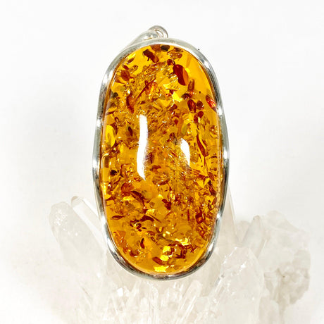 Baltic Amber honey cognac large oval pendant AMB143 - Nature's Magick