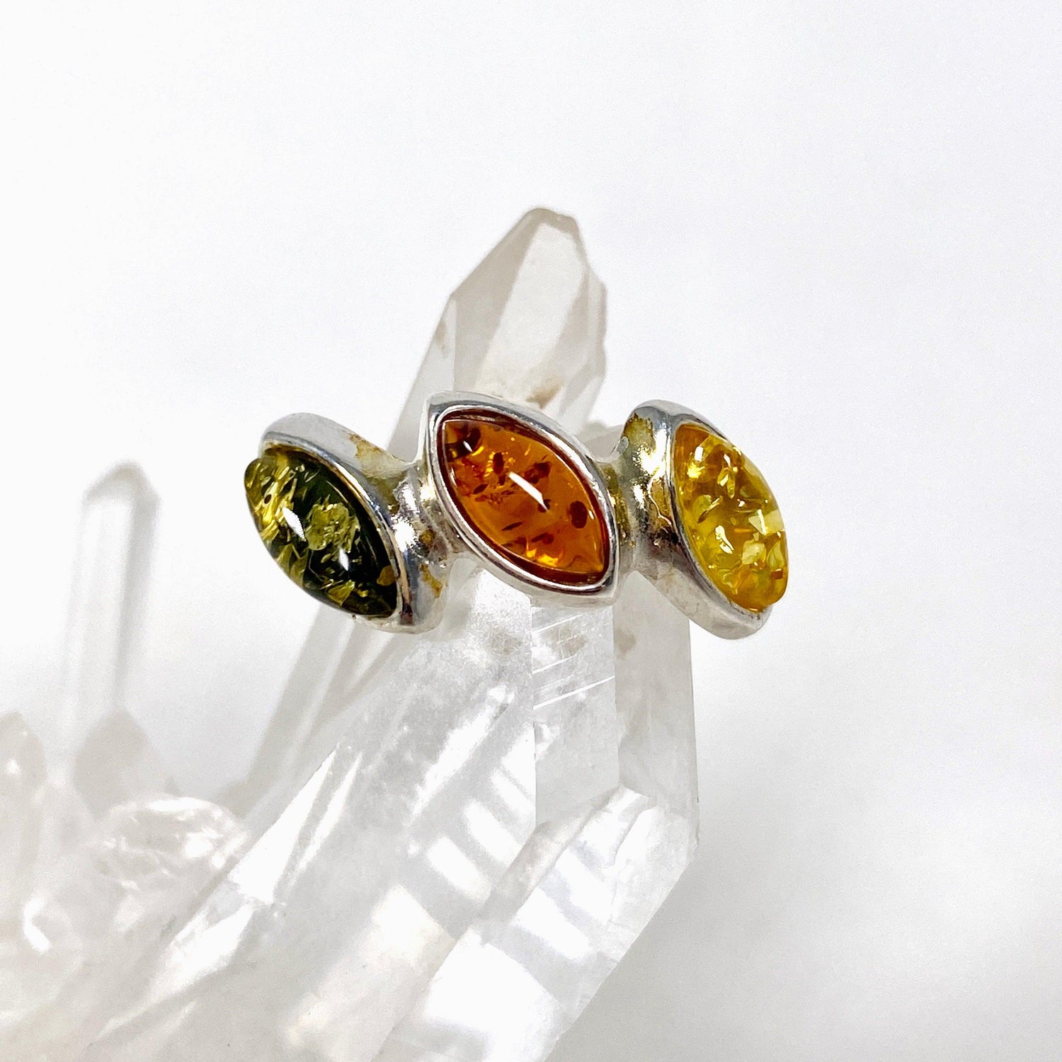 Baltic Amber multi-marquise ring AMB166 - Nature's Magick