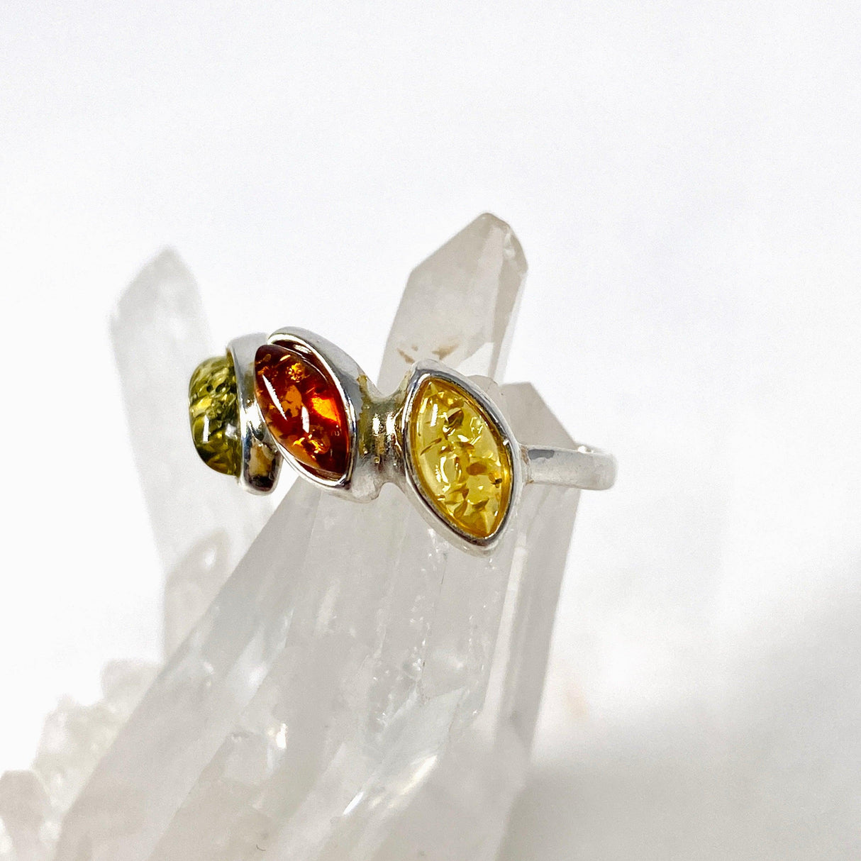 Baltic Amber multi-marquise ring AMB166 - Nature's Magick