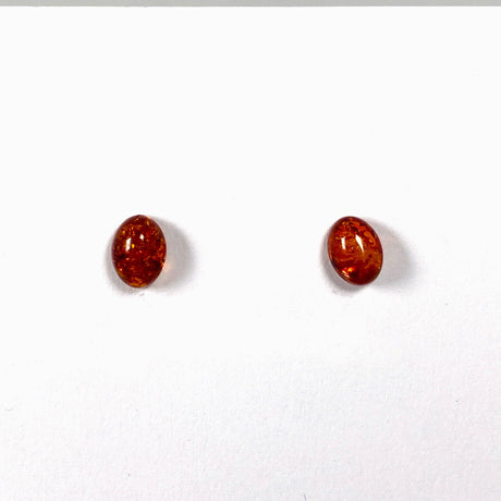 Baltic Amber oval stud earrings - Nature's Magick