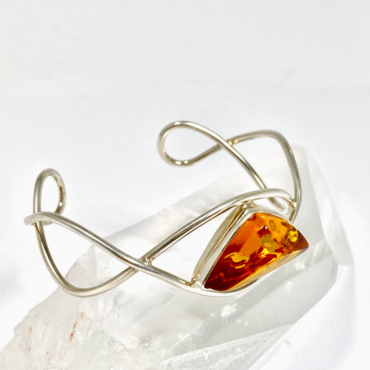 Baltic Cognac Amber Cuff Bangle AMB336
