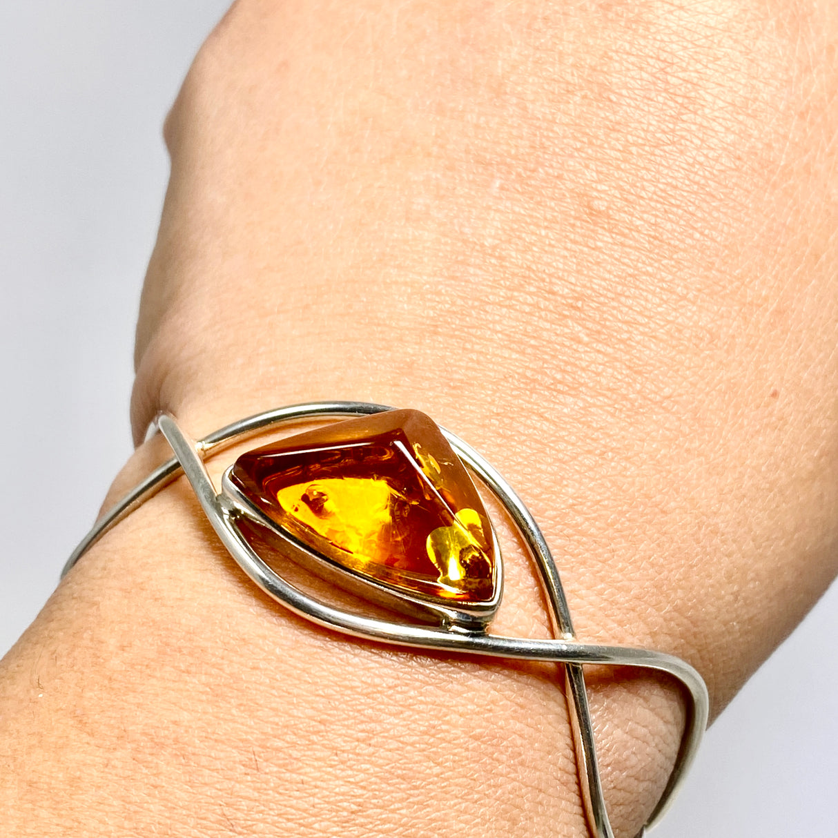 Baltic Cognac Amber Cuff Bangle AMB336
