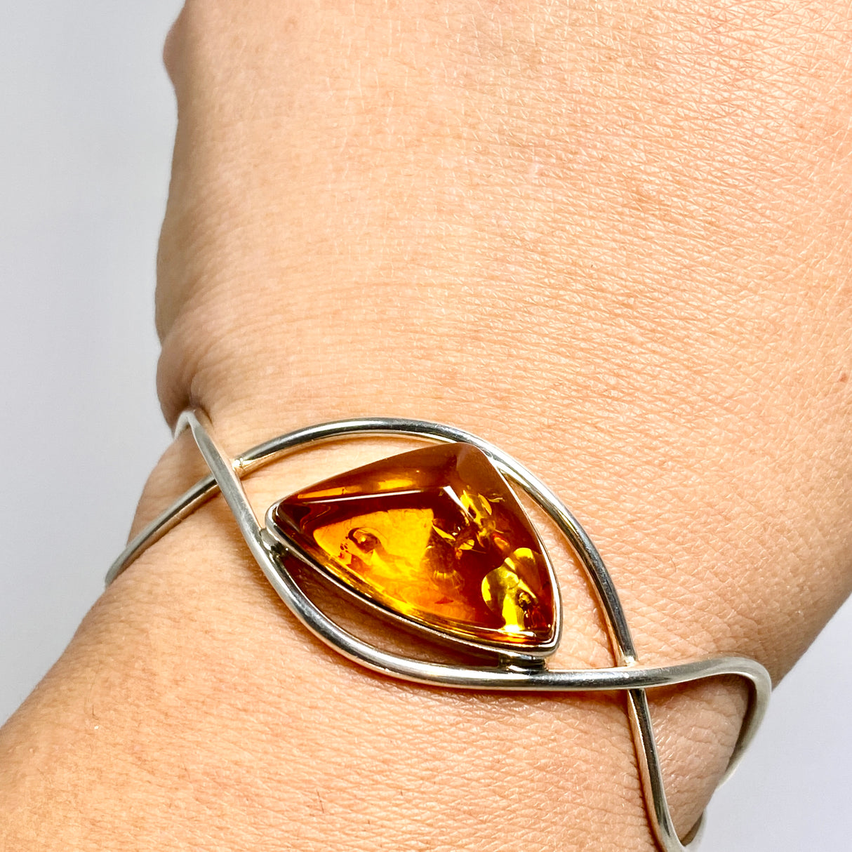 Baltic Cognac Amber Cuff Bangle AMB336