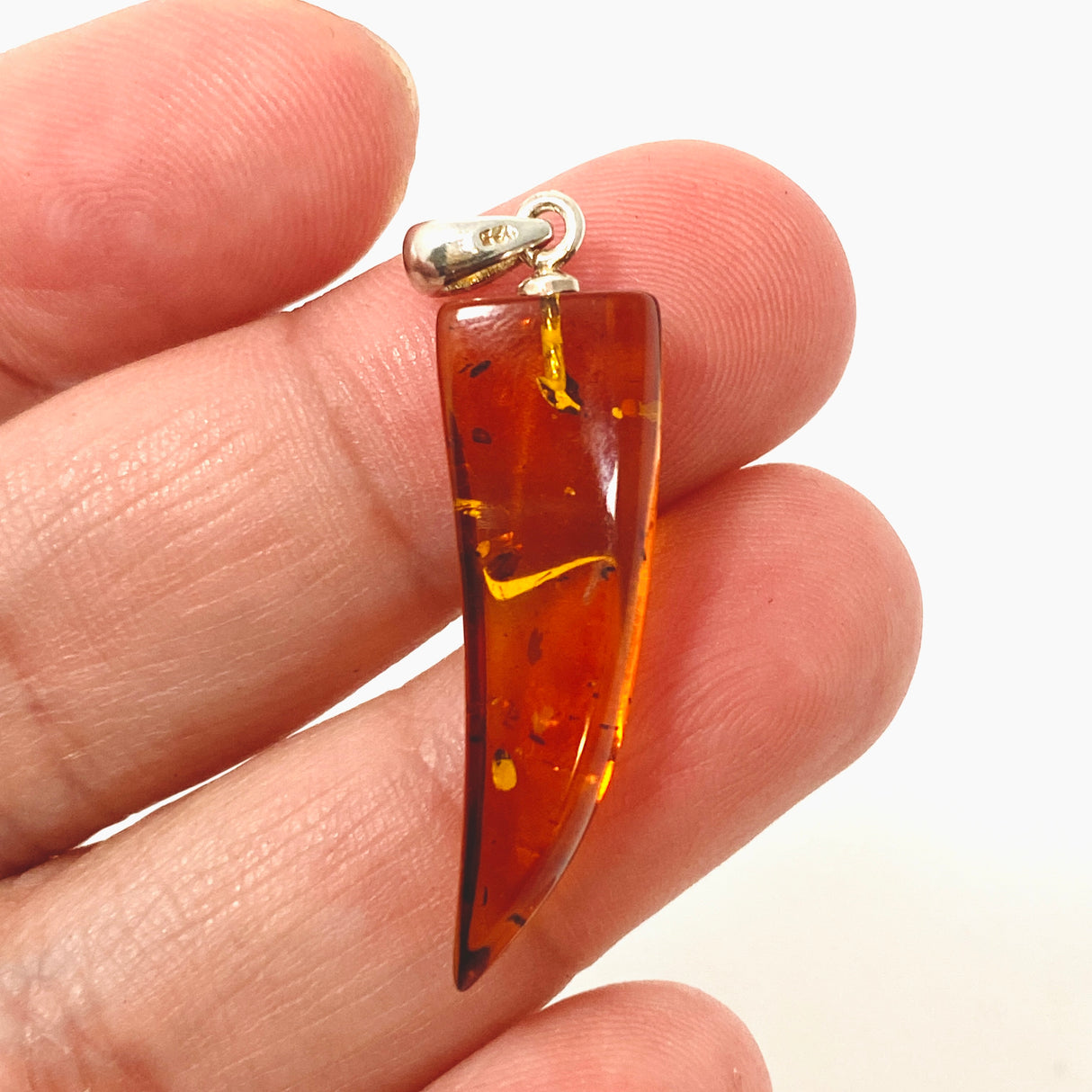 Baltic Cognac Amber Freeform Pendant AMB357