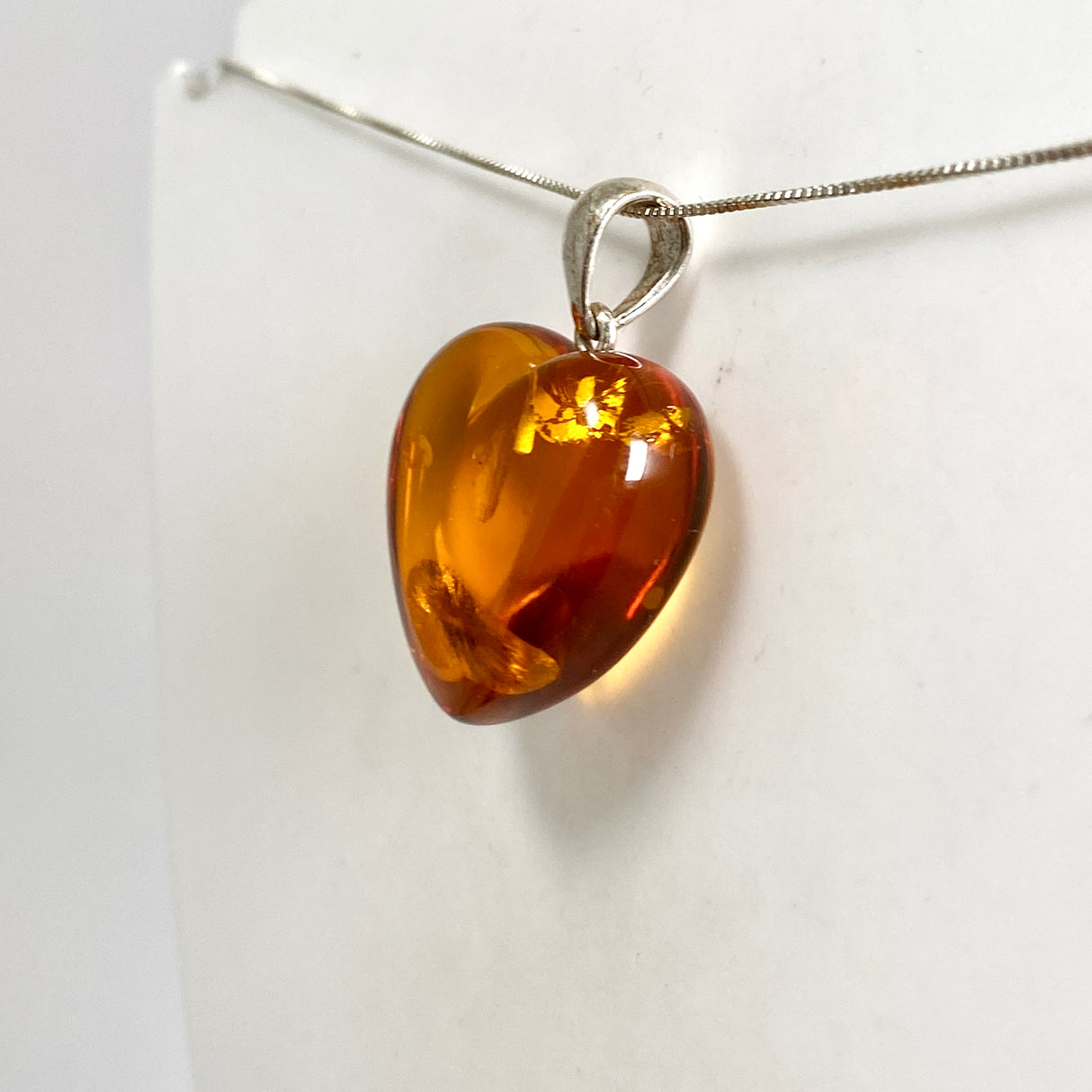 Baltic Cognac Amber Heart Pendant AMB340