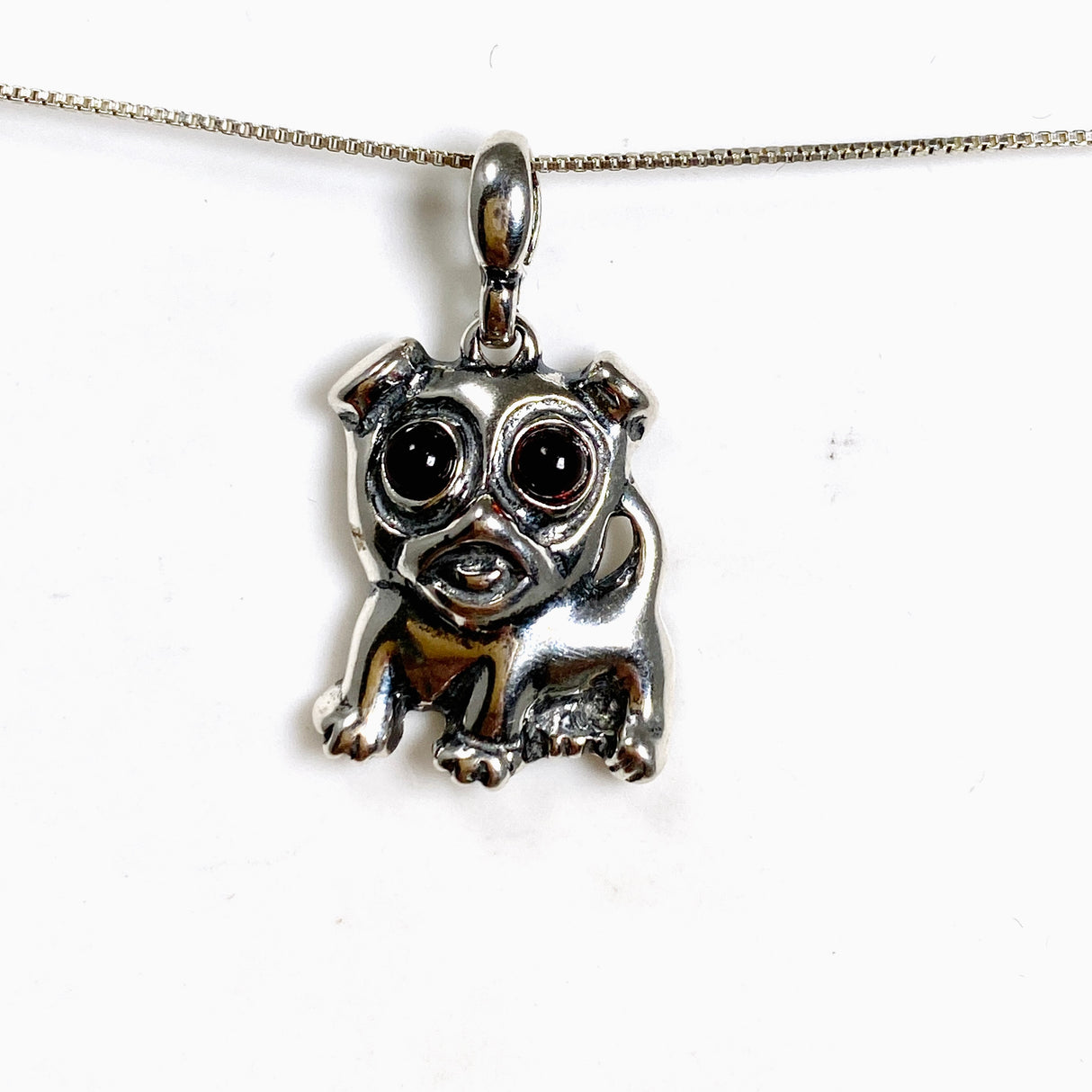 Baltic Cognac Amber Round Cabochon Dog Pendant AMB351